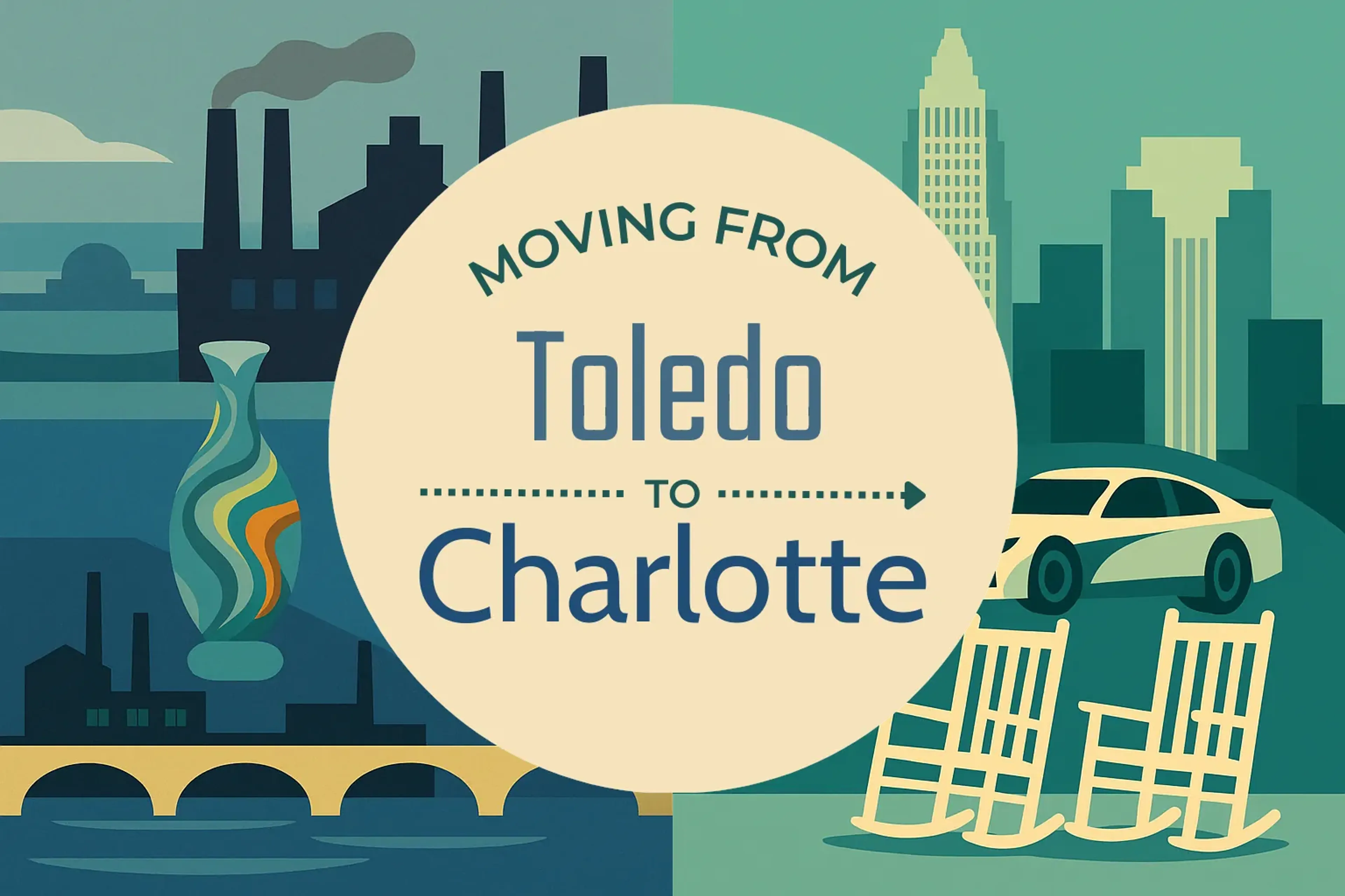Side-by-side comparison of Toledo to Charlotte moving companies