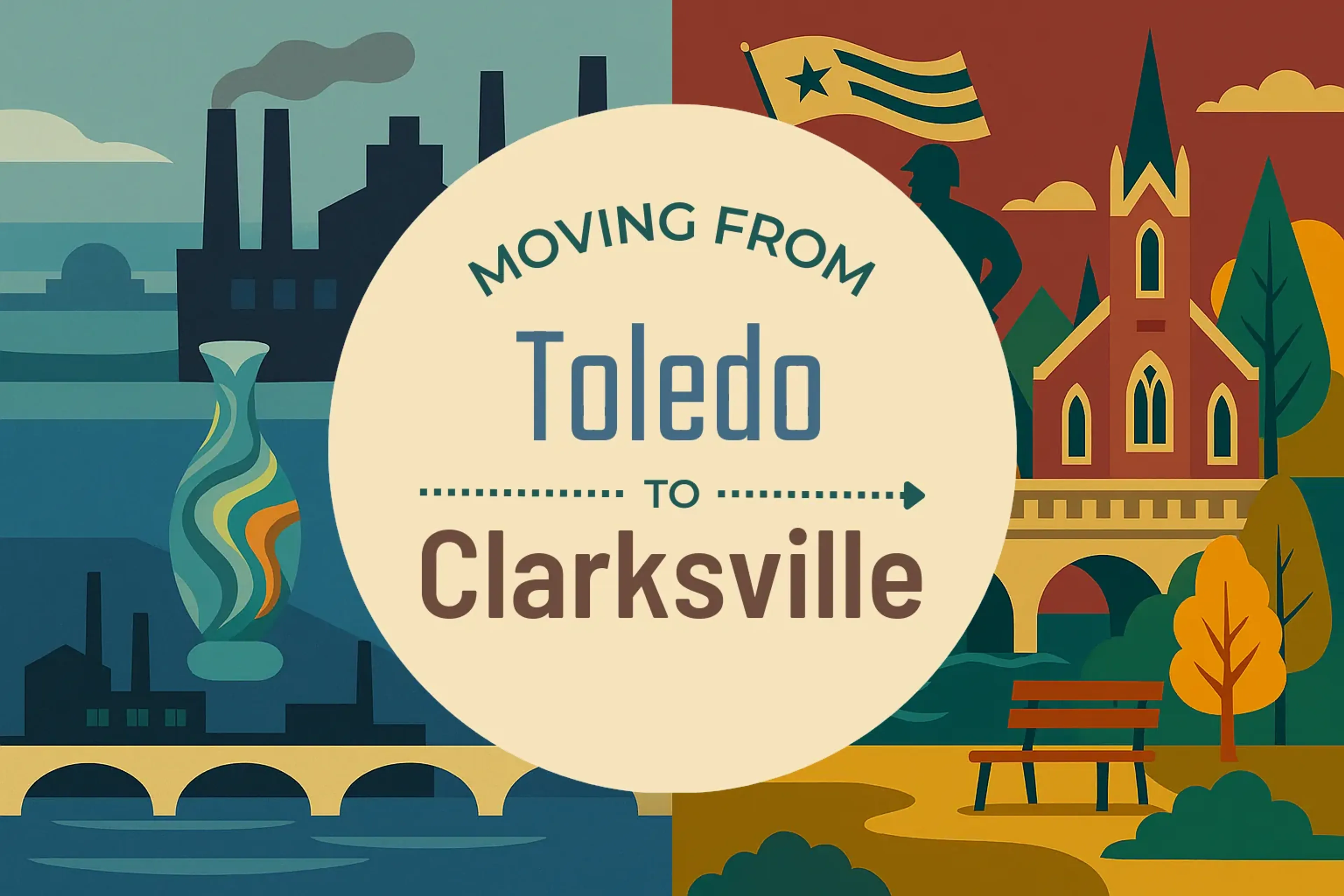 Side-by-side comparison of Toledo to Clarksville moving companies