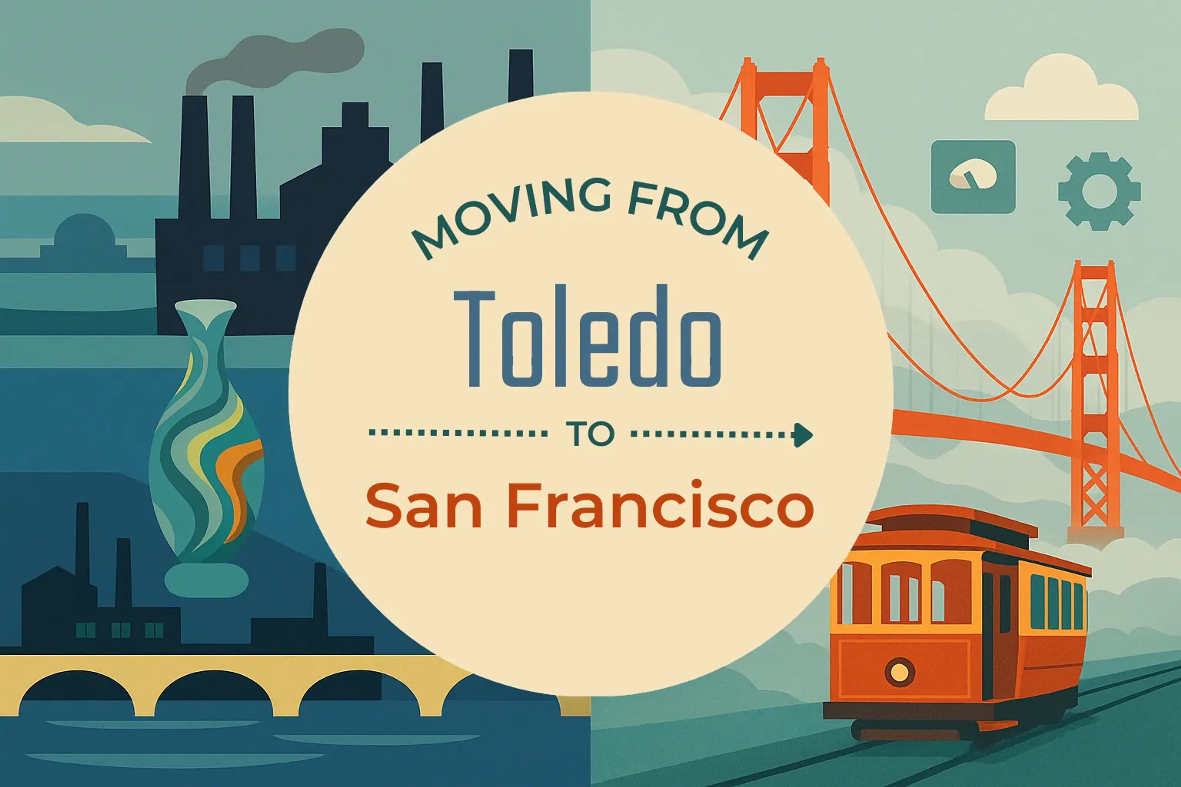 Side-by-side comparison of Toledo to San Francisco moving companies