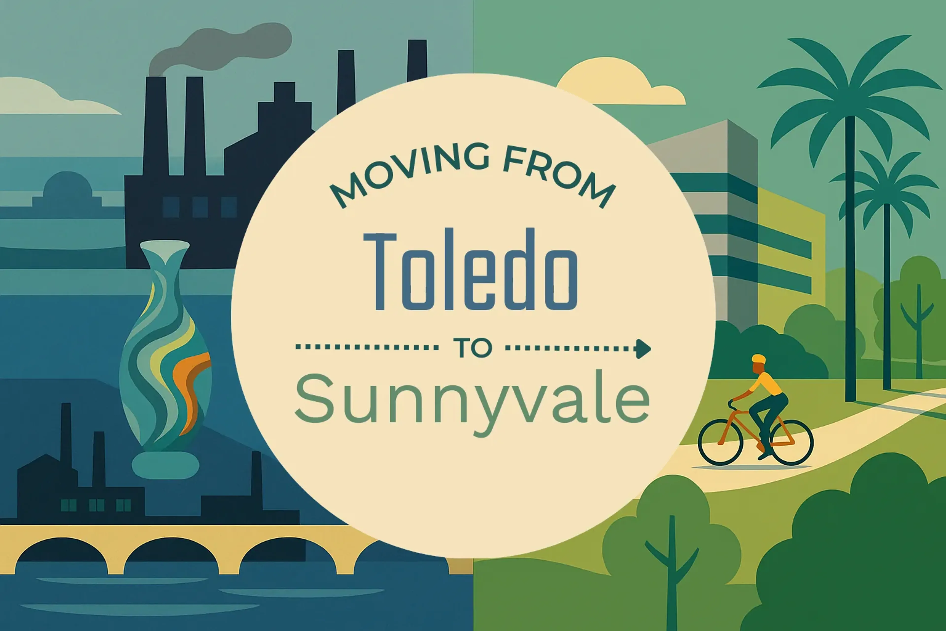 Side-by-side comparison of Toledo to Sunnyvale moving companies