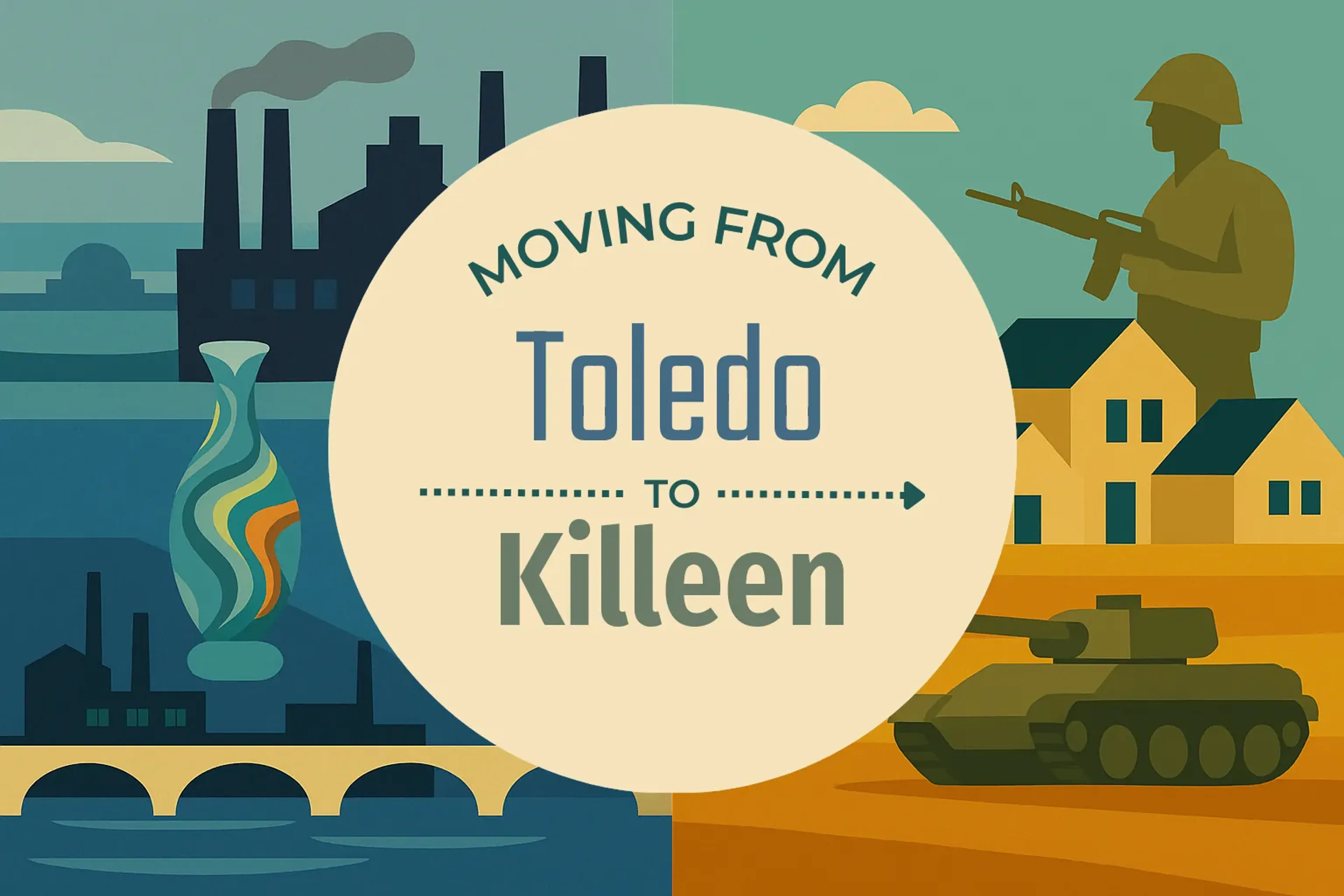 Side-by-side comparison of Toledo to Killeen moving companies