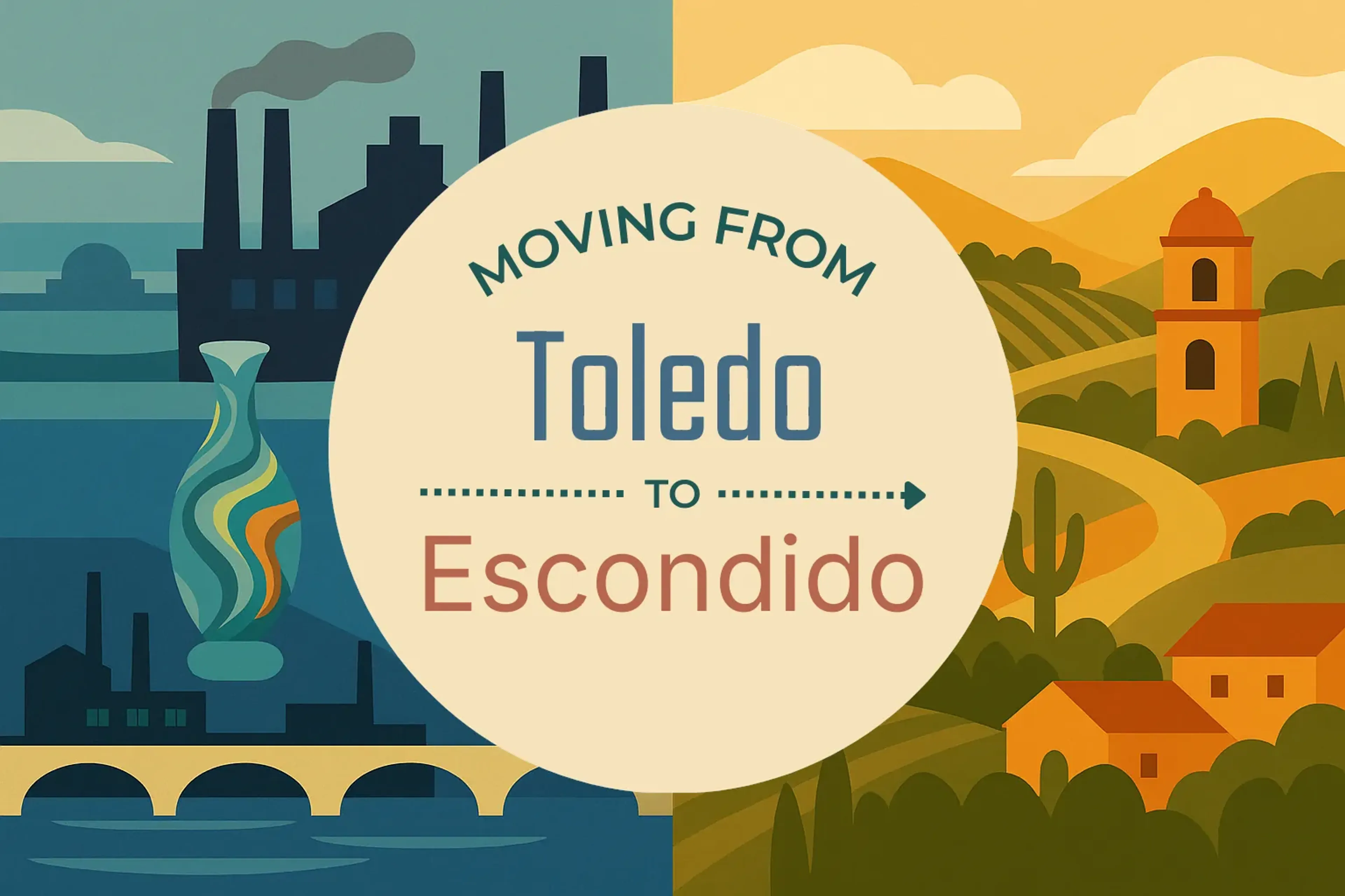 Side-by-side comparison of Toledo to Escondido moving companies