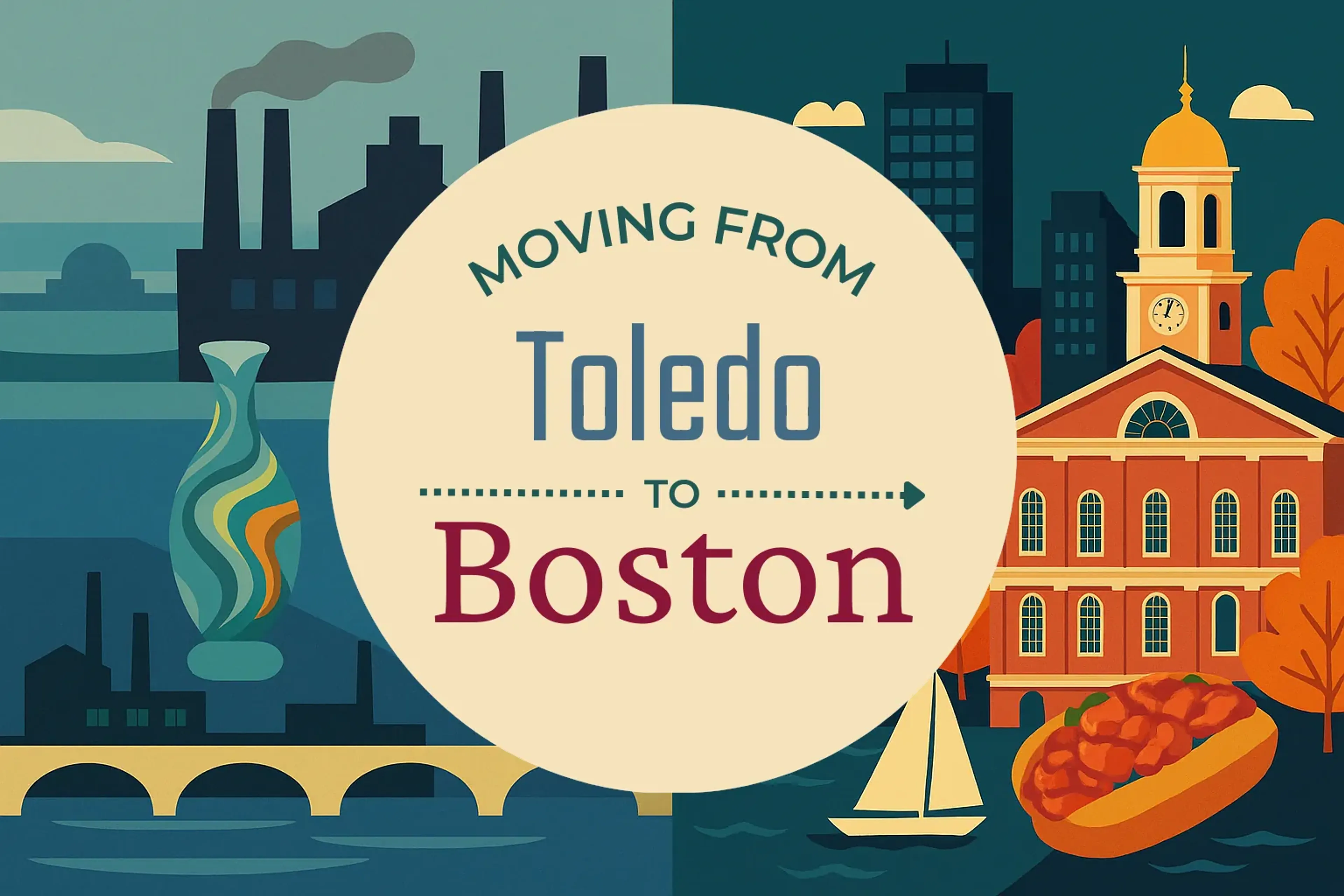 Side-by-side comparison of Toledo to Boston moving companies
