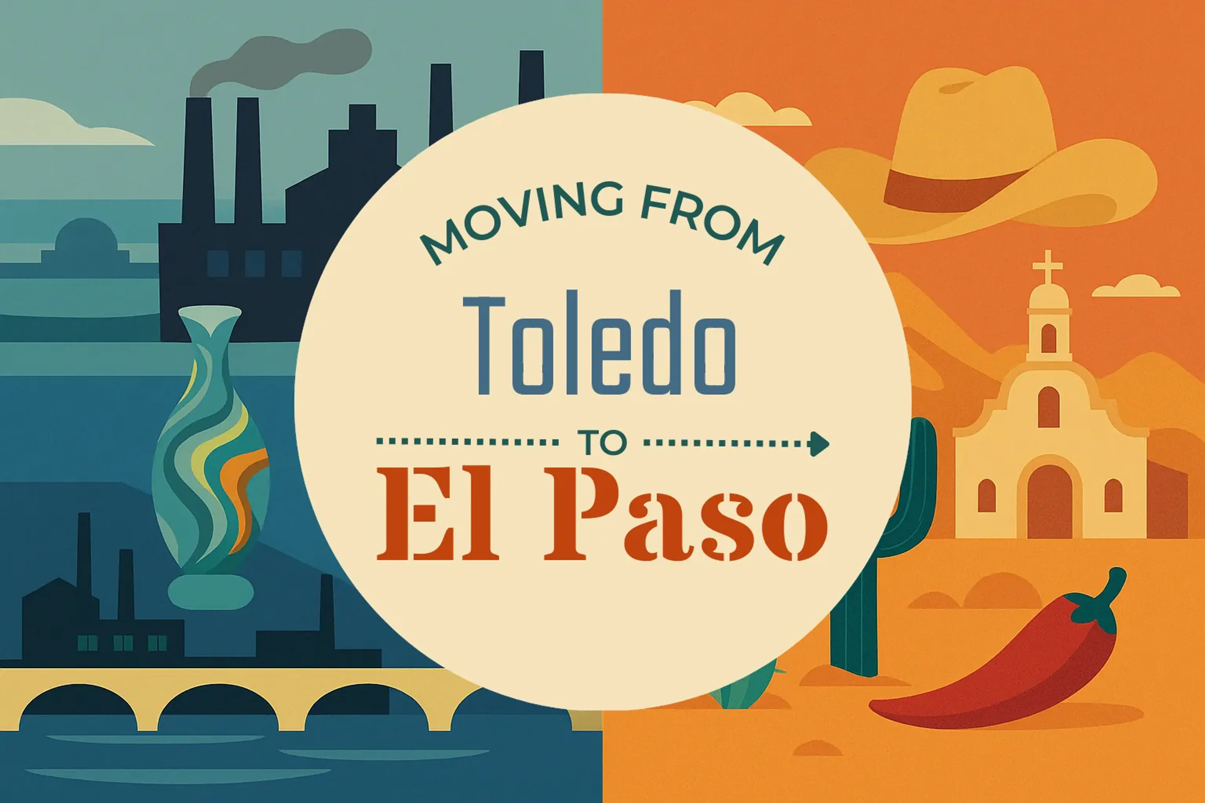Side-by-side comparison of Toledo to El Paso moving companies