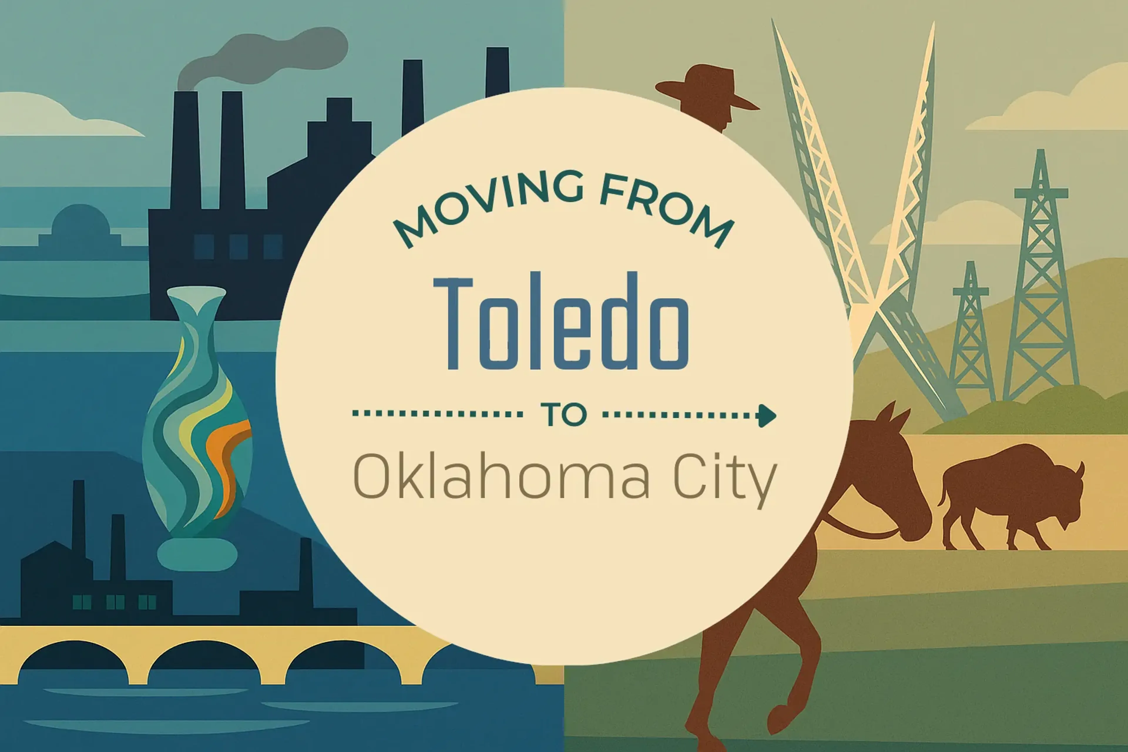 Side-by-side comparison of Toledo to Oklahoma City moving companies