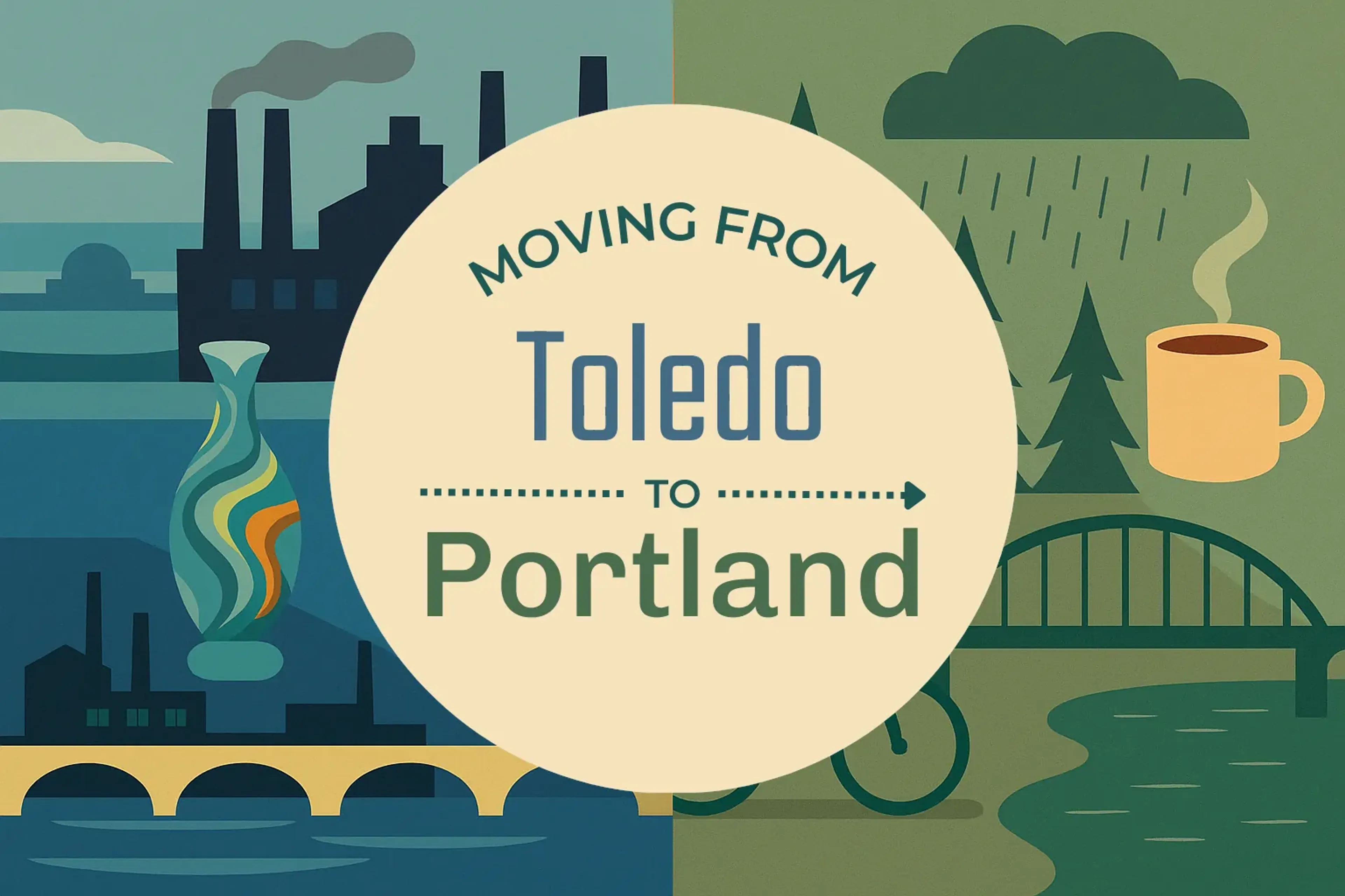 Side-by-side comparison of Toledo to Portland moving companies