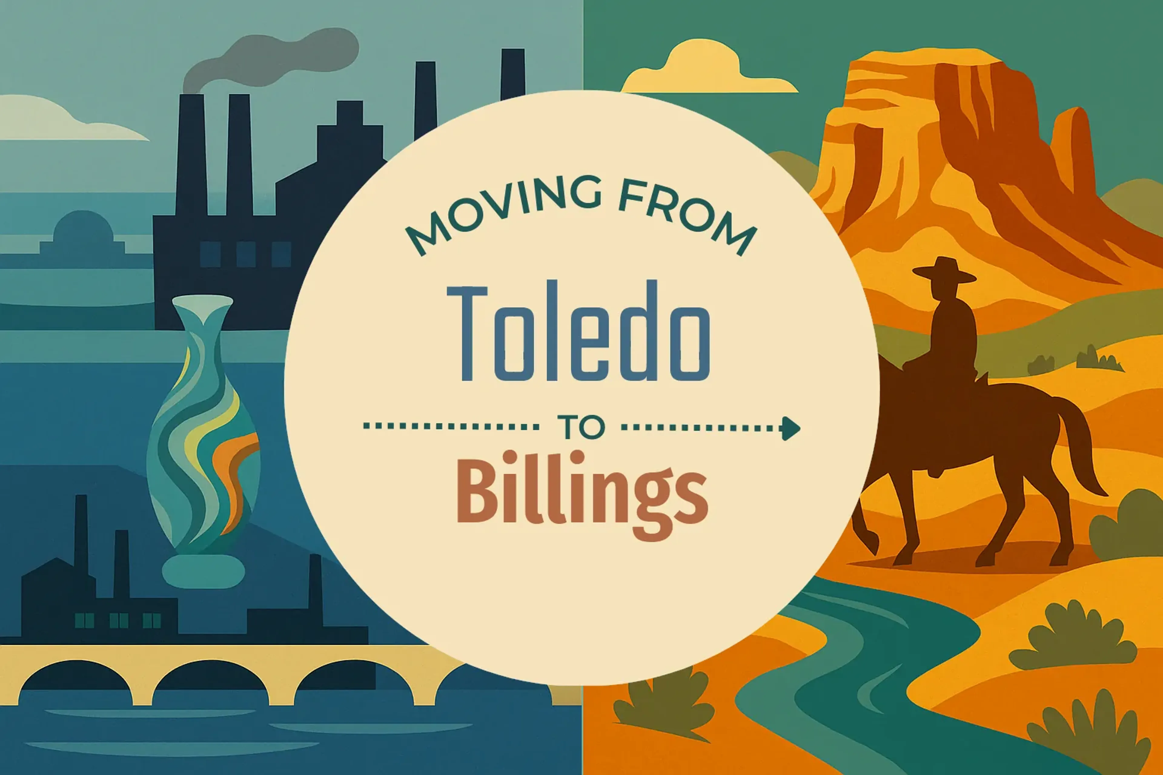 Side-by-side comparison of Toledo to Billings moving companies