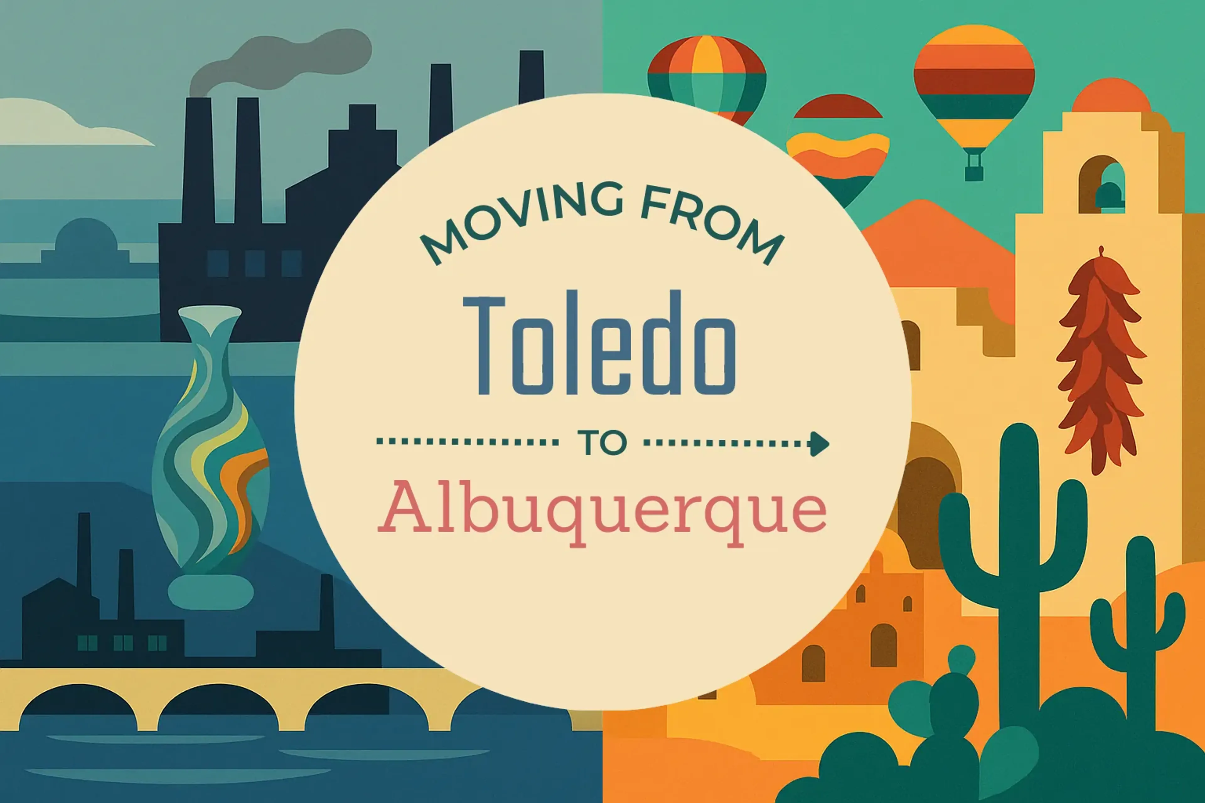 Side-by-side comparison of Toledo to Albuquerque moving companies