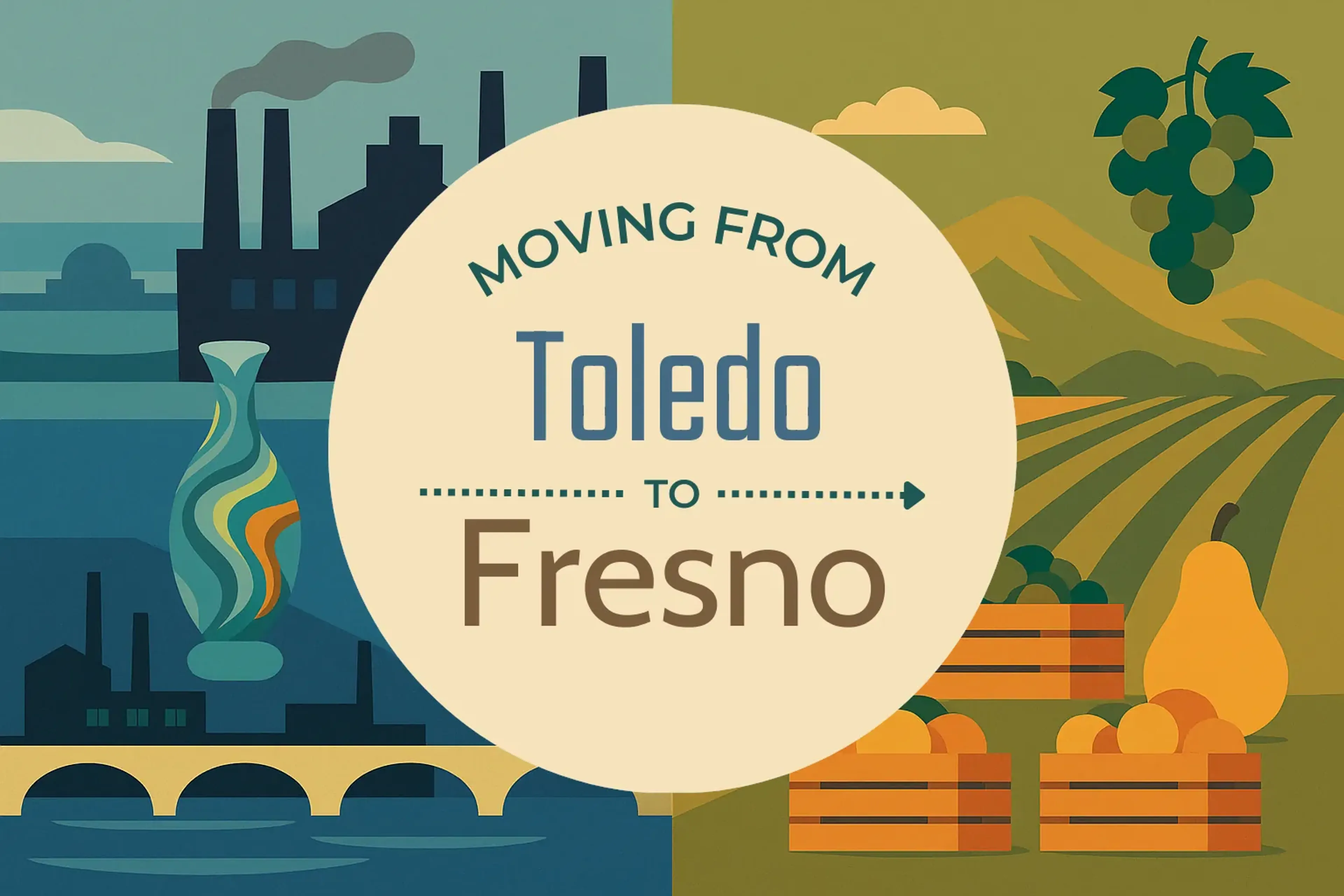 Side-by-side comparison of Toledo to Fresno moving companies