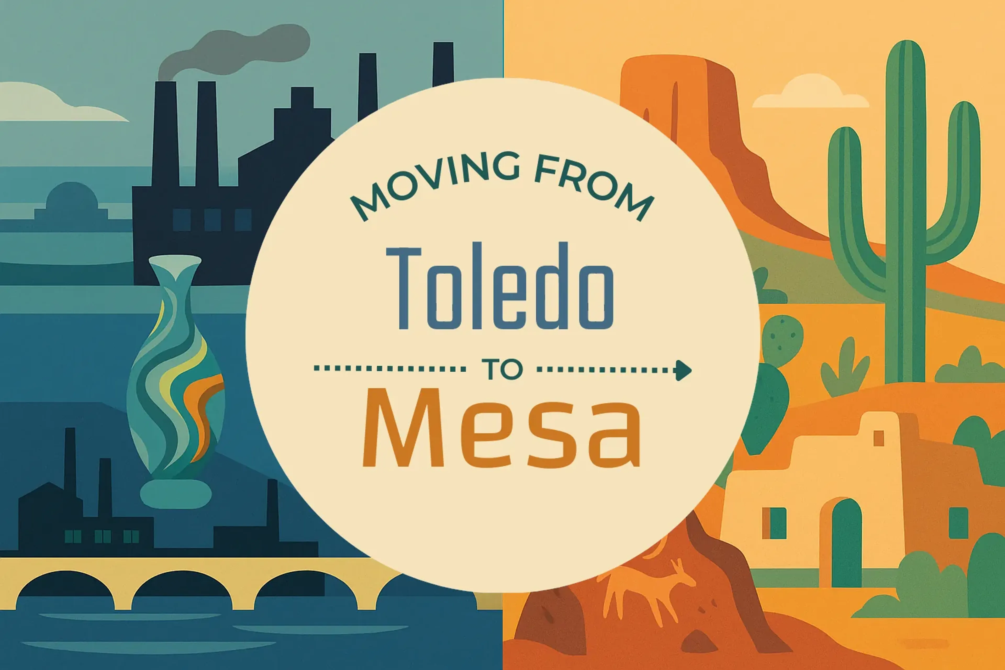 Side-by-side comparison of Toledo to Mesa moving companies