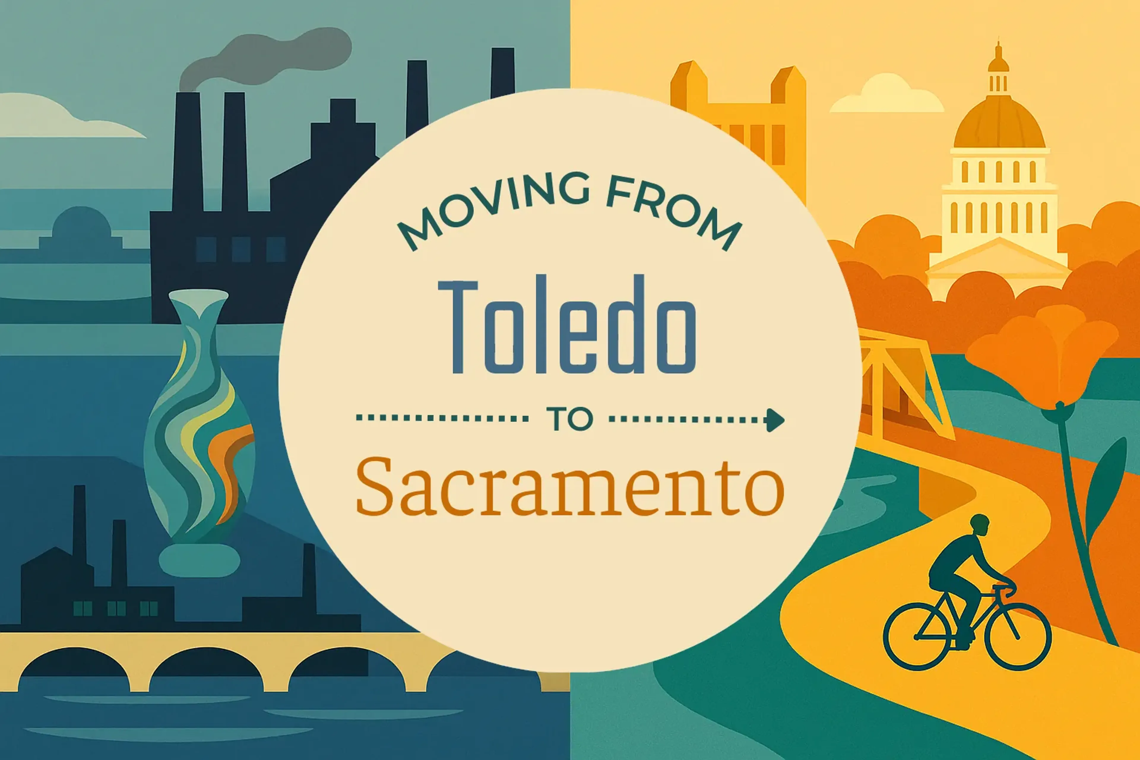 Side-by-side comparison of Toledo to Sacramento moving companies
