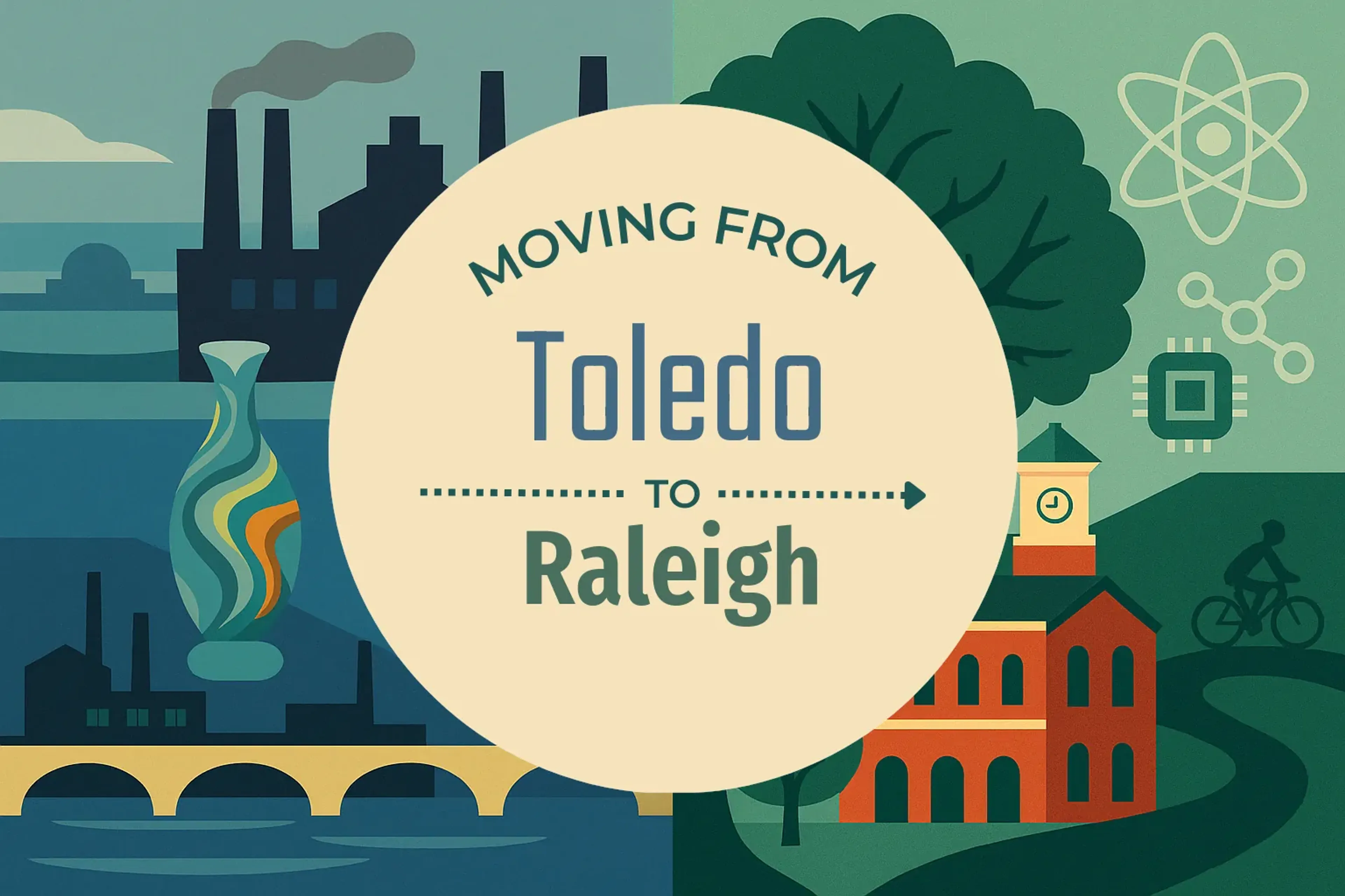 Side-by-side comparison of Toledo to Raleigh moving companies