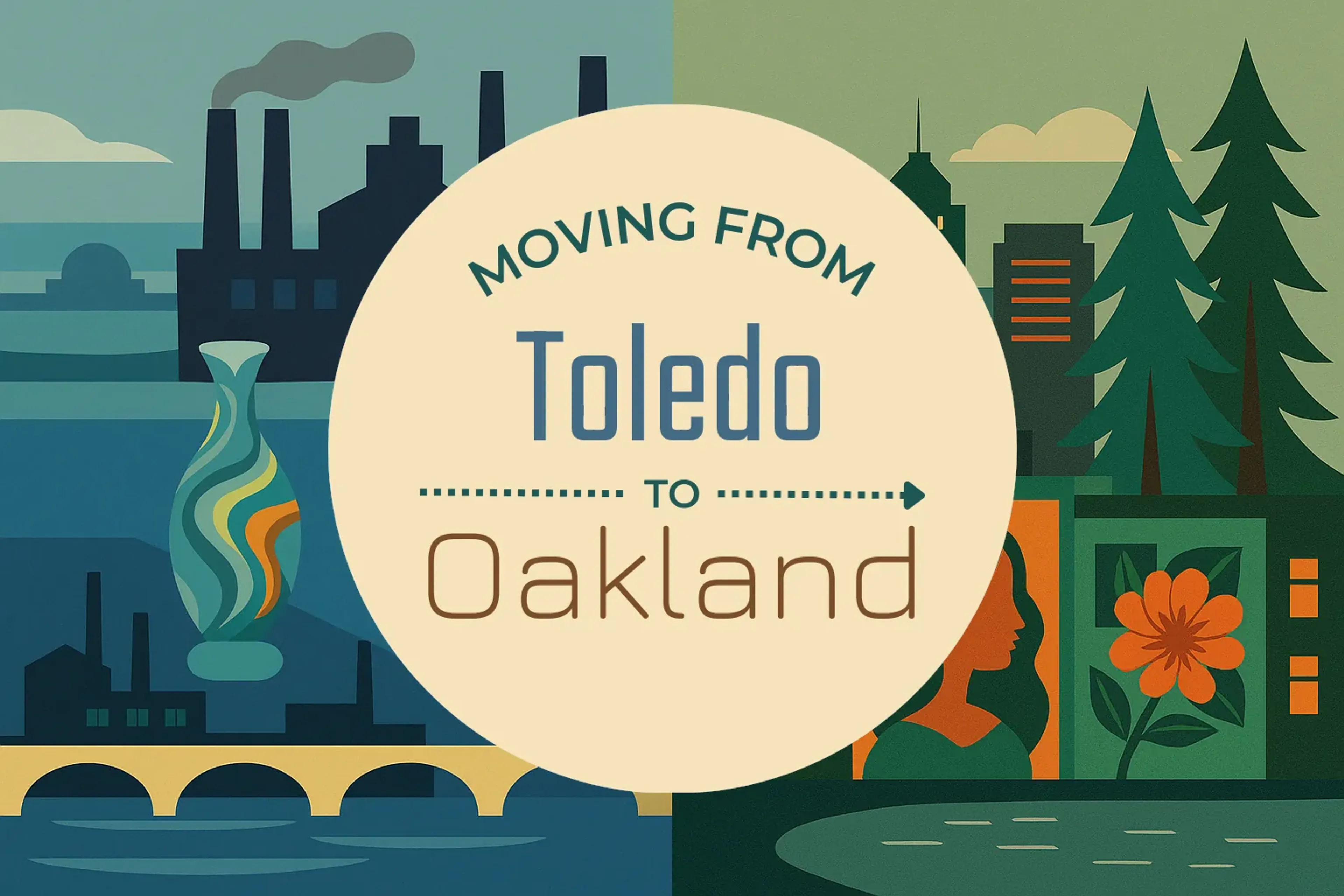 Side-by-side comparison of Toledo to Oakland moving companies