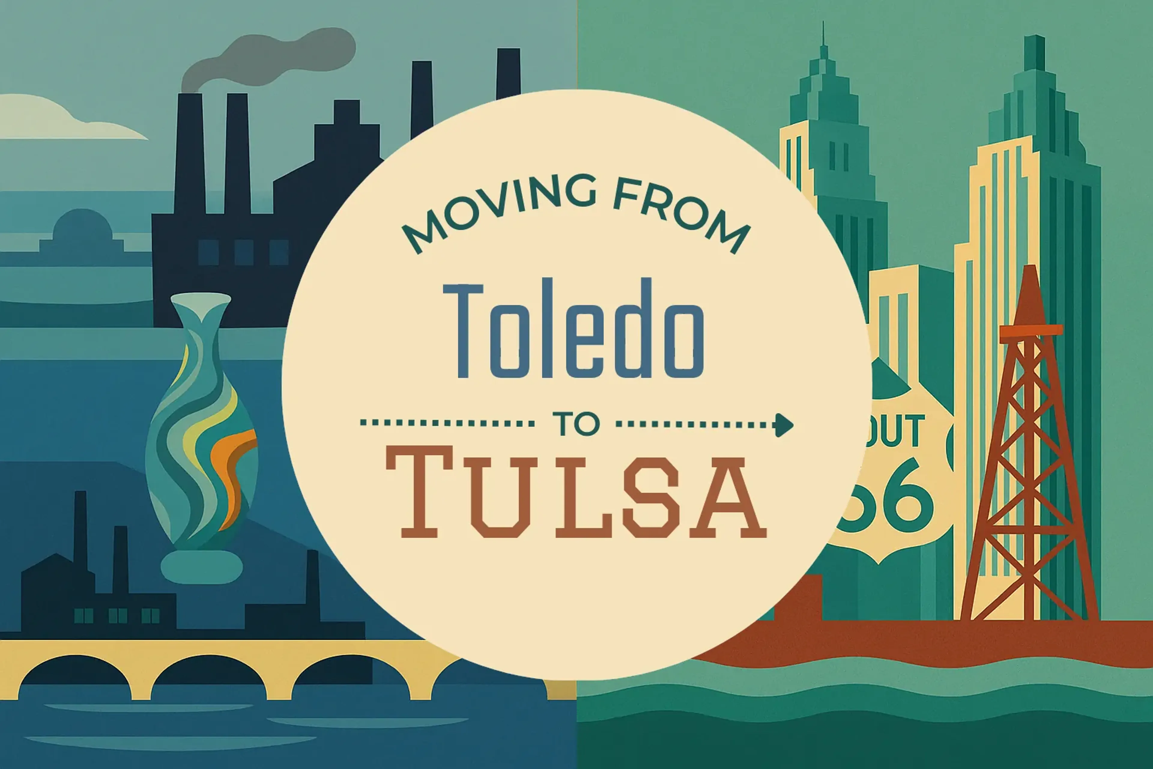 Side-by-side comparison of Toledo to Tulsa moving companies