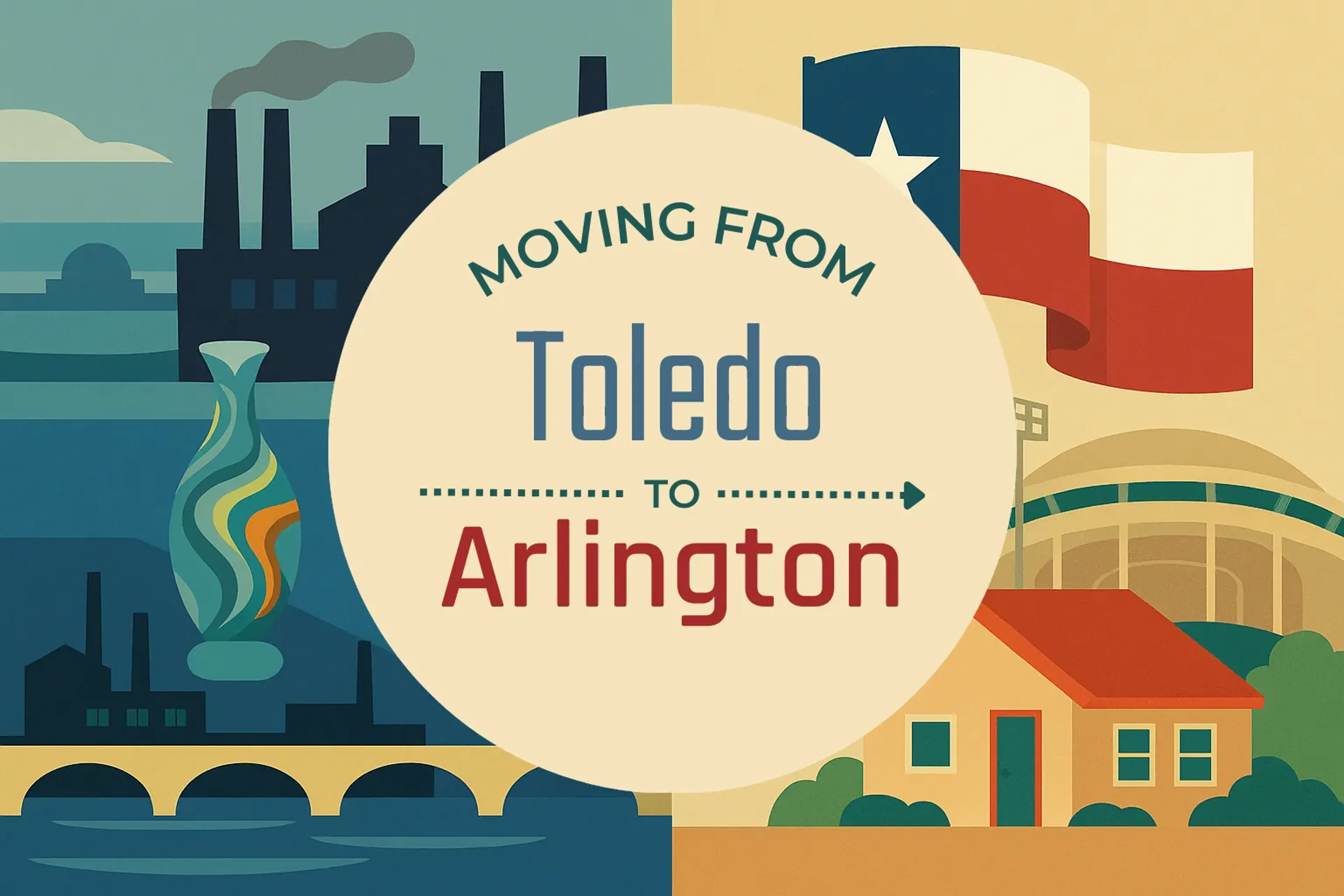 Side-by-side comparison of Toledo to Arlington moving companies