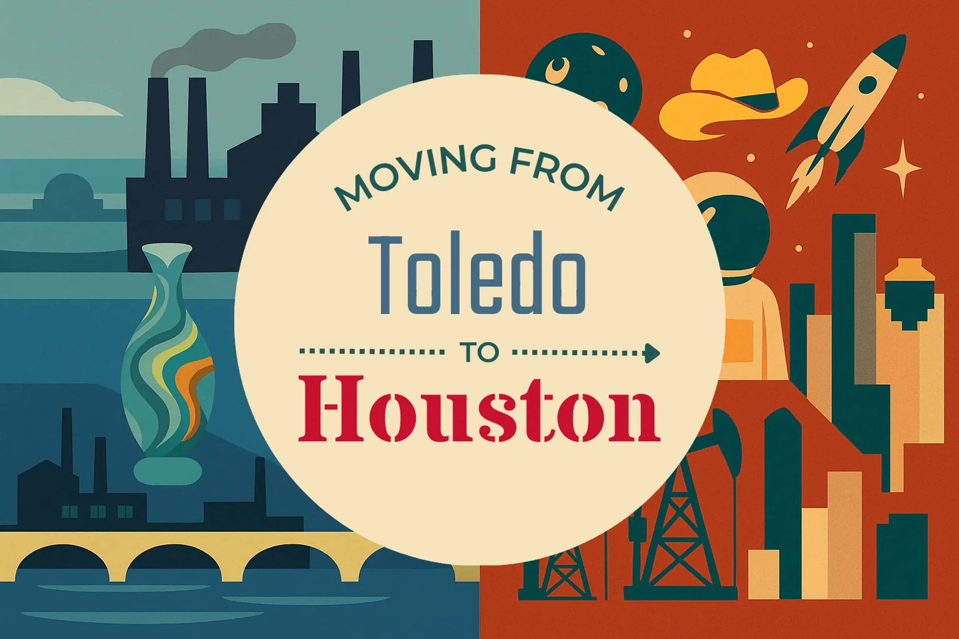Side-by-side comparison of Toledo to Houston moving companies