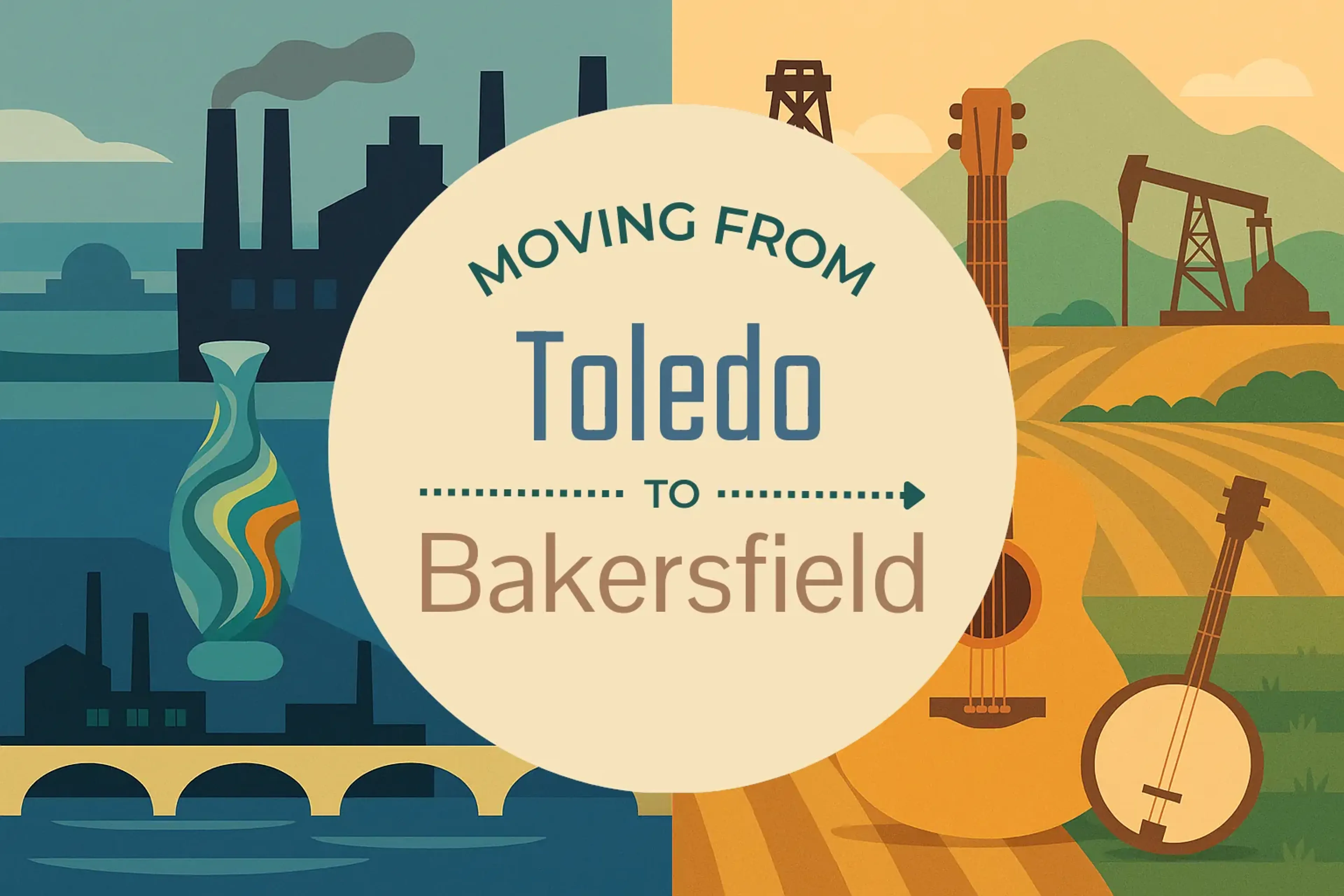 Side-by-side comparison of Toledo to Bakersfield moving companies
