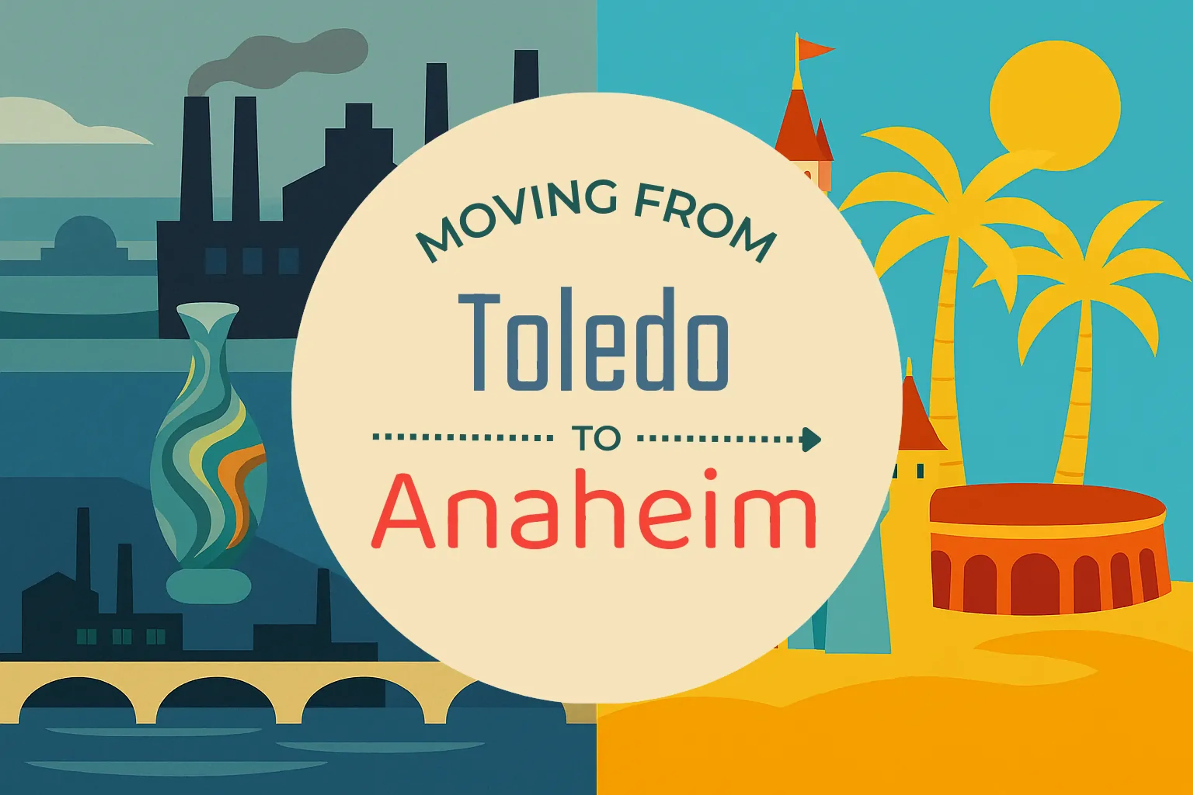 Side-by-side comparison of Toledo to Anaheim moving companies