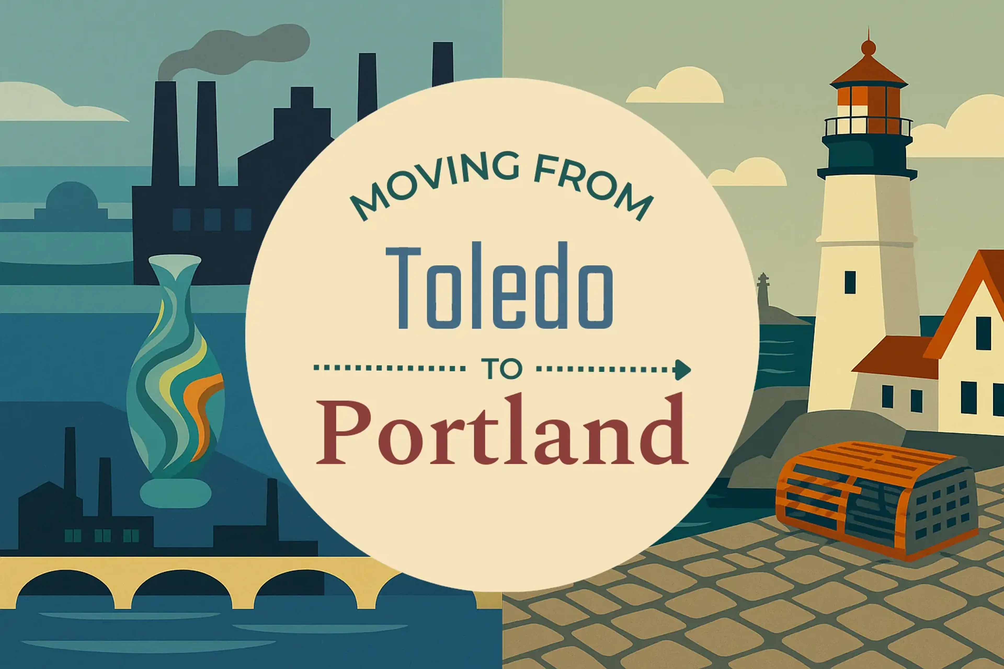 Side-by-side comparison of Toledo to Portland moving companies