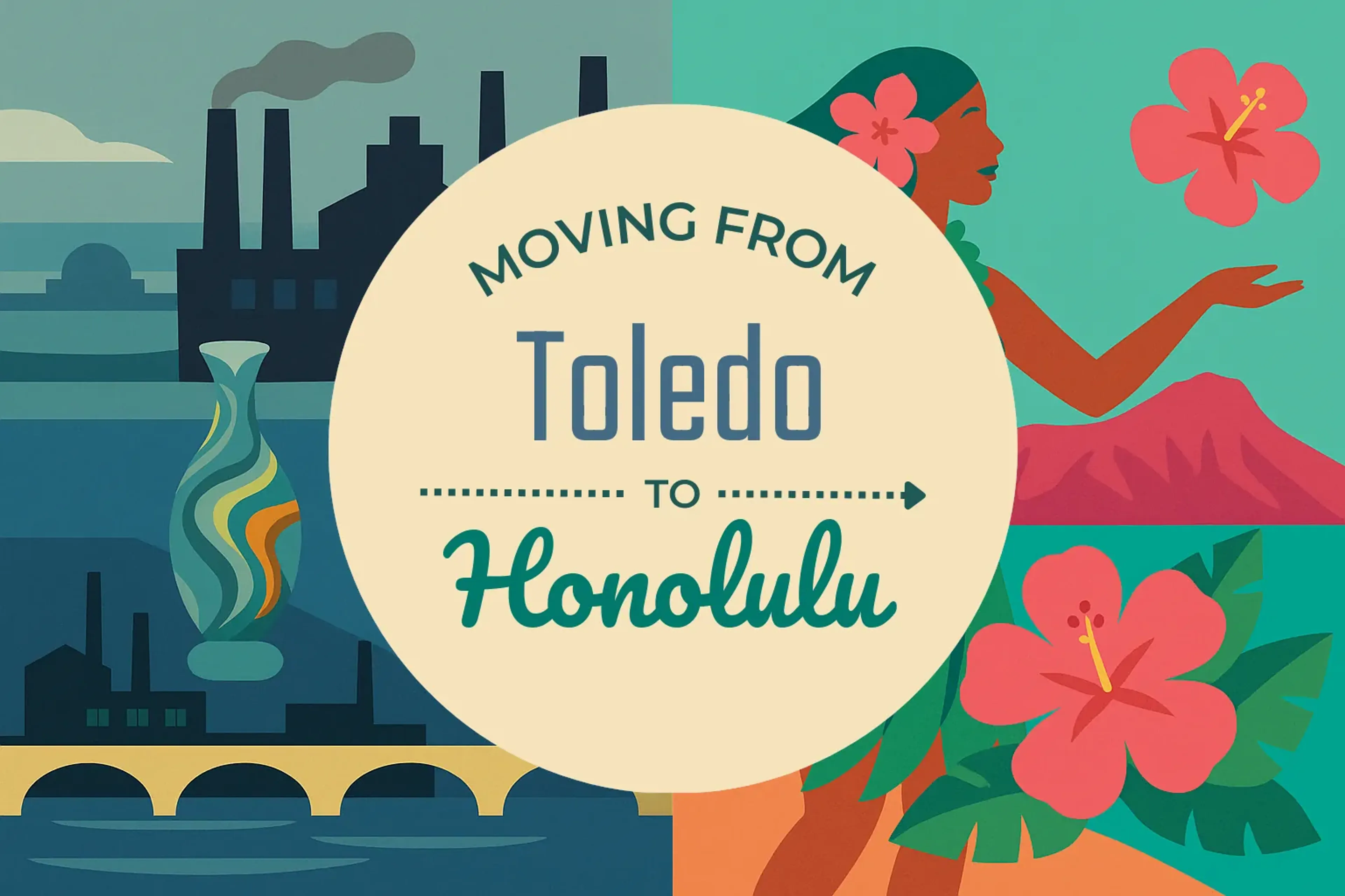 Side-by-side comparison of Toledo to Honolulu moving companies