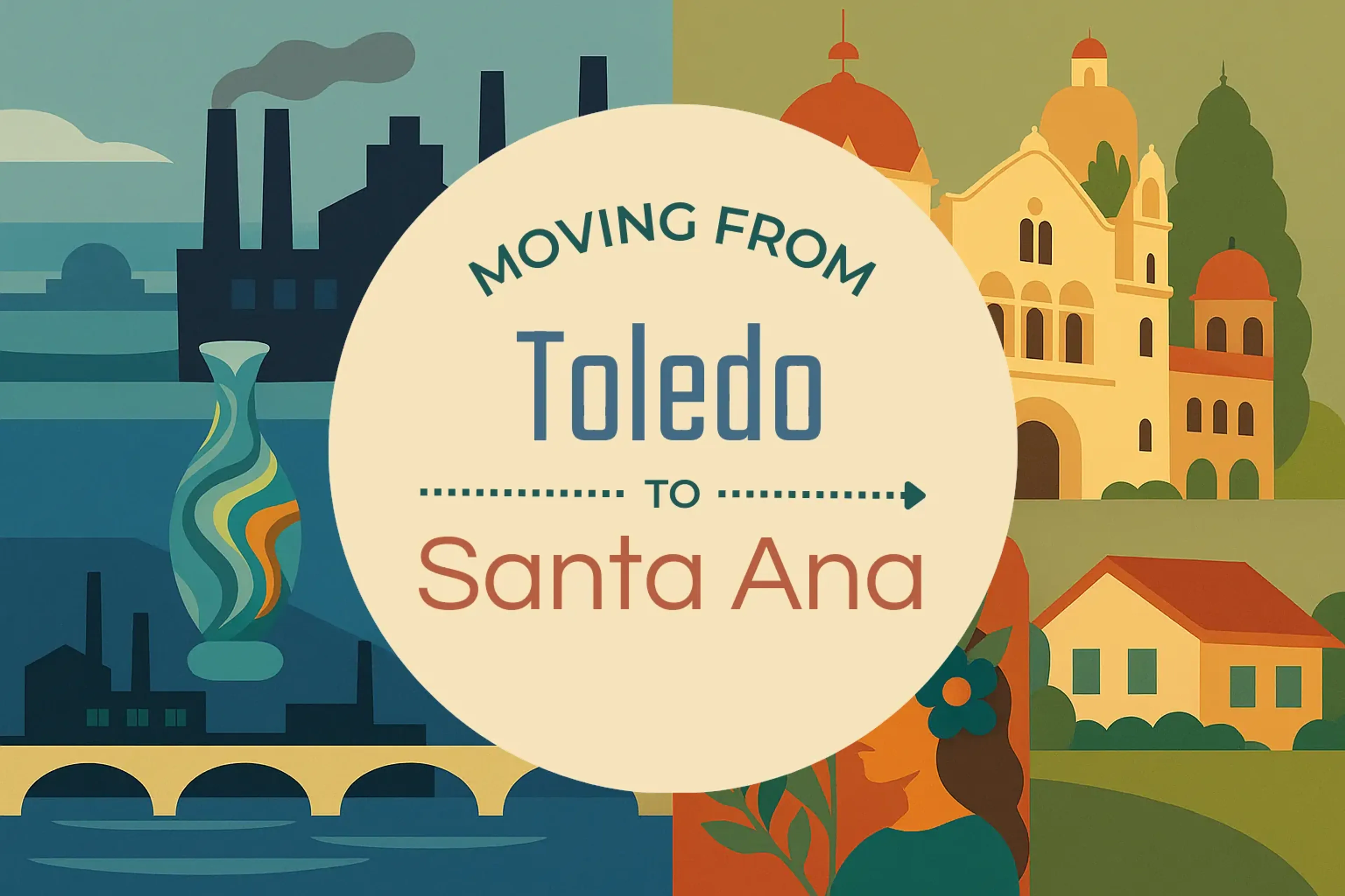 Side-by-side comparison of Toledo to Santa Ana moving companies