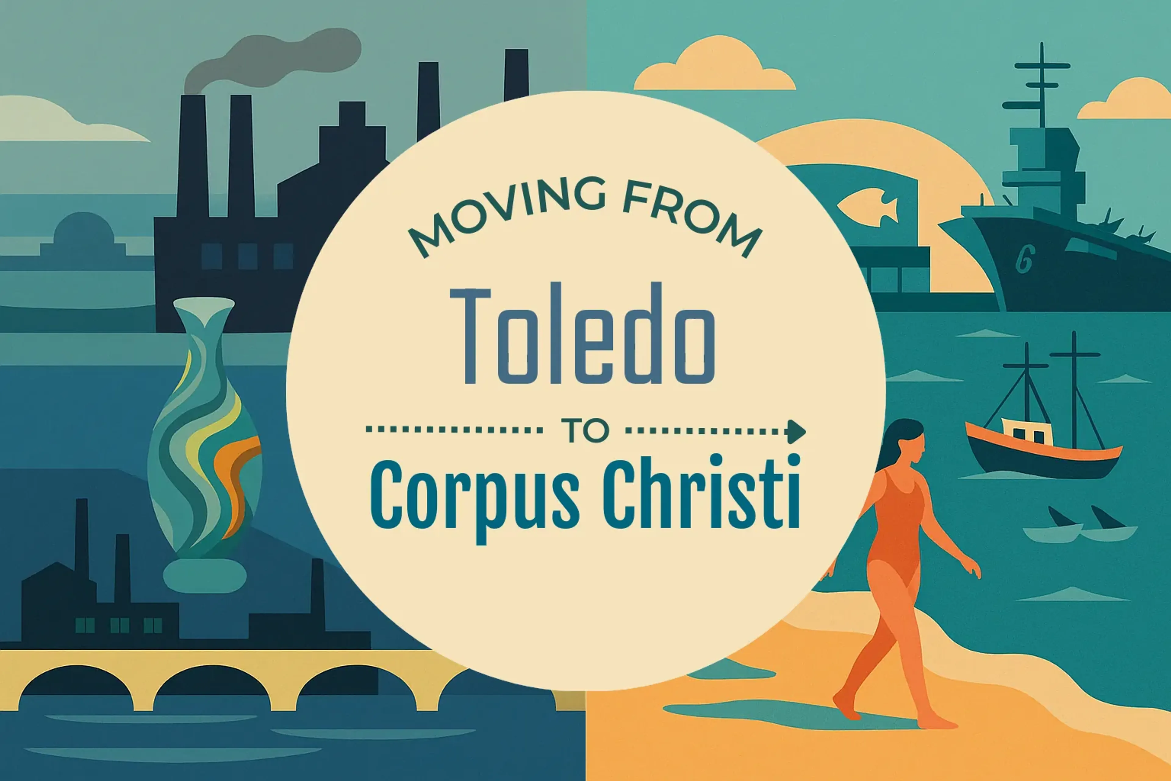 Side-by-side comparison of Toledo to Corpus Christi moving companies