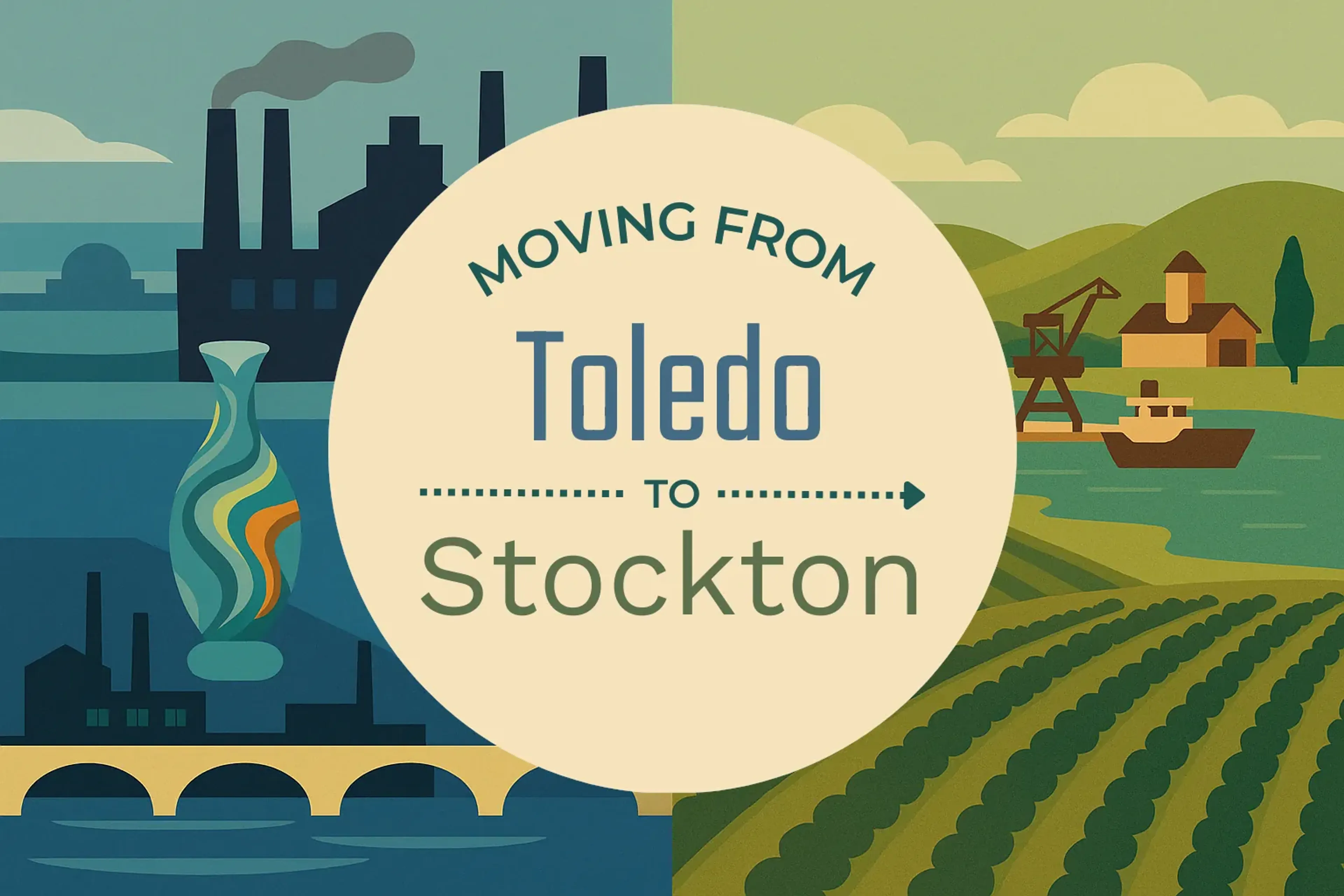 Side-by-side comparison of Toledo to Stockton moving companies