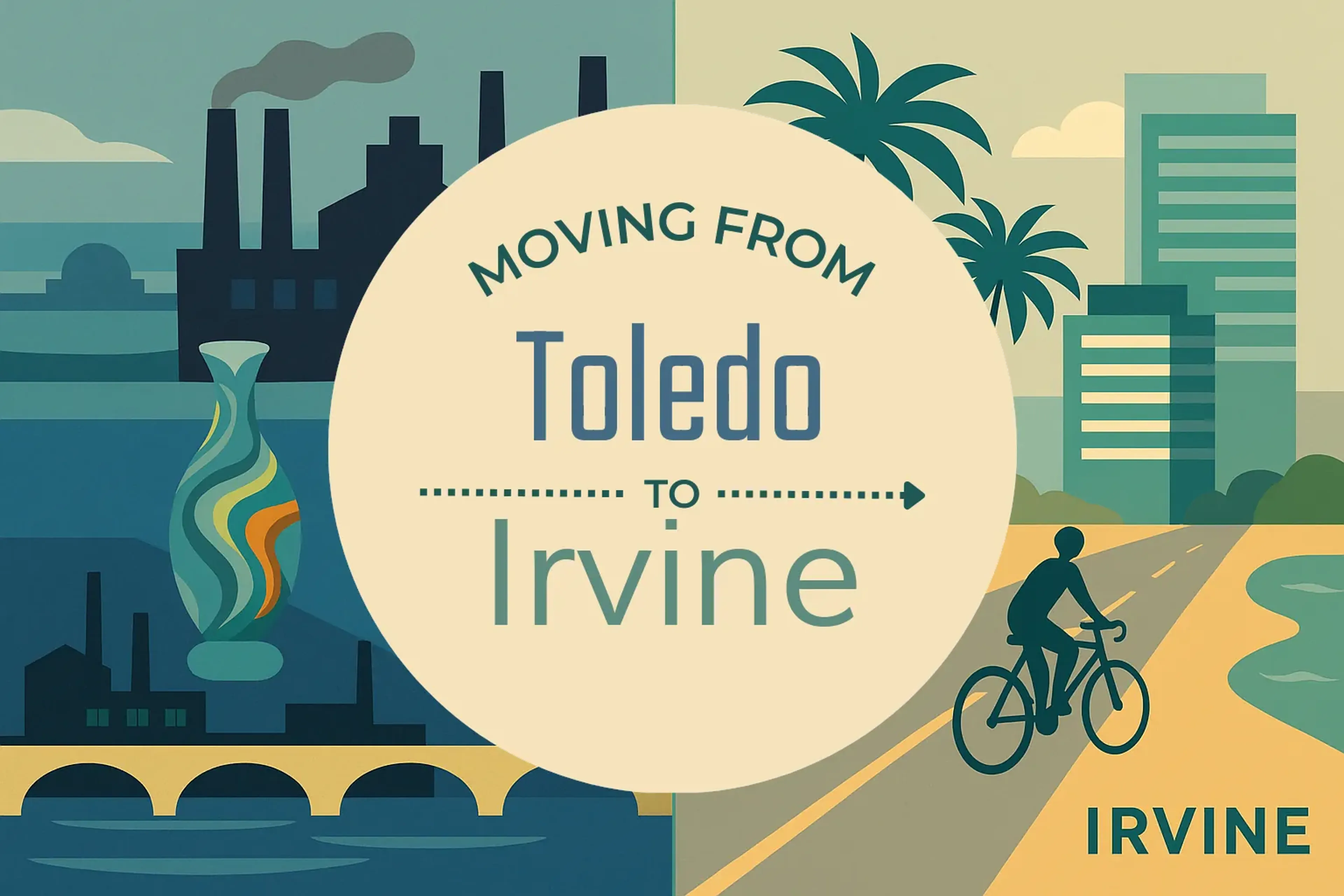 Side-by-side comparison of Toledo to Irvine moving companies