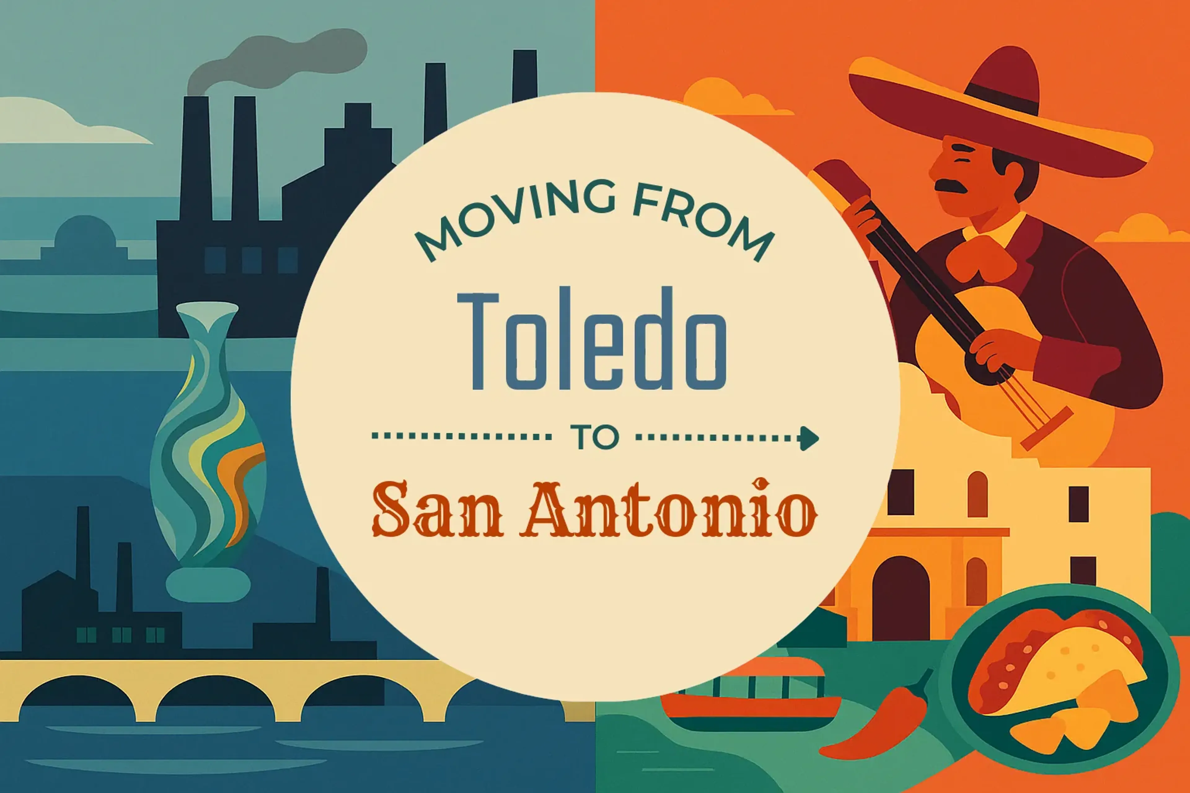 Side-by-side comparison of Toledo to San Antonio moving companies