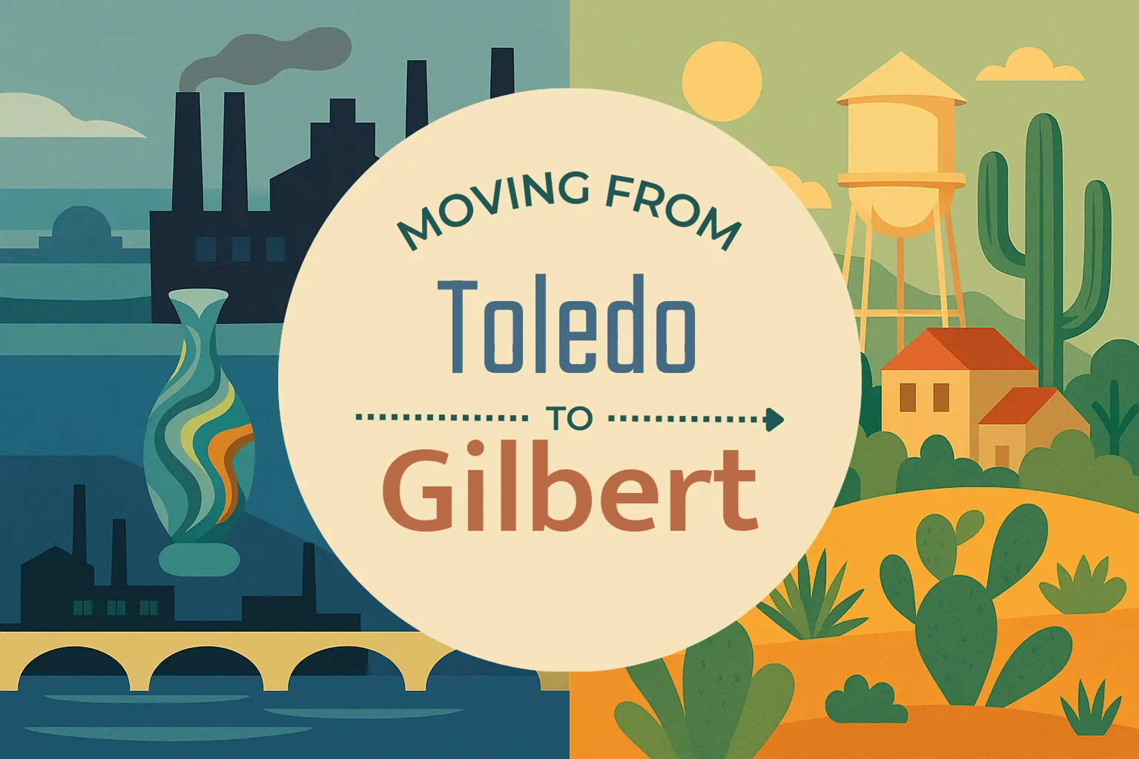 Side-by-side comparison of Toledo to Gilbert moving companies