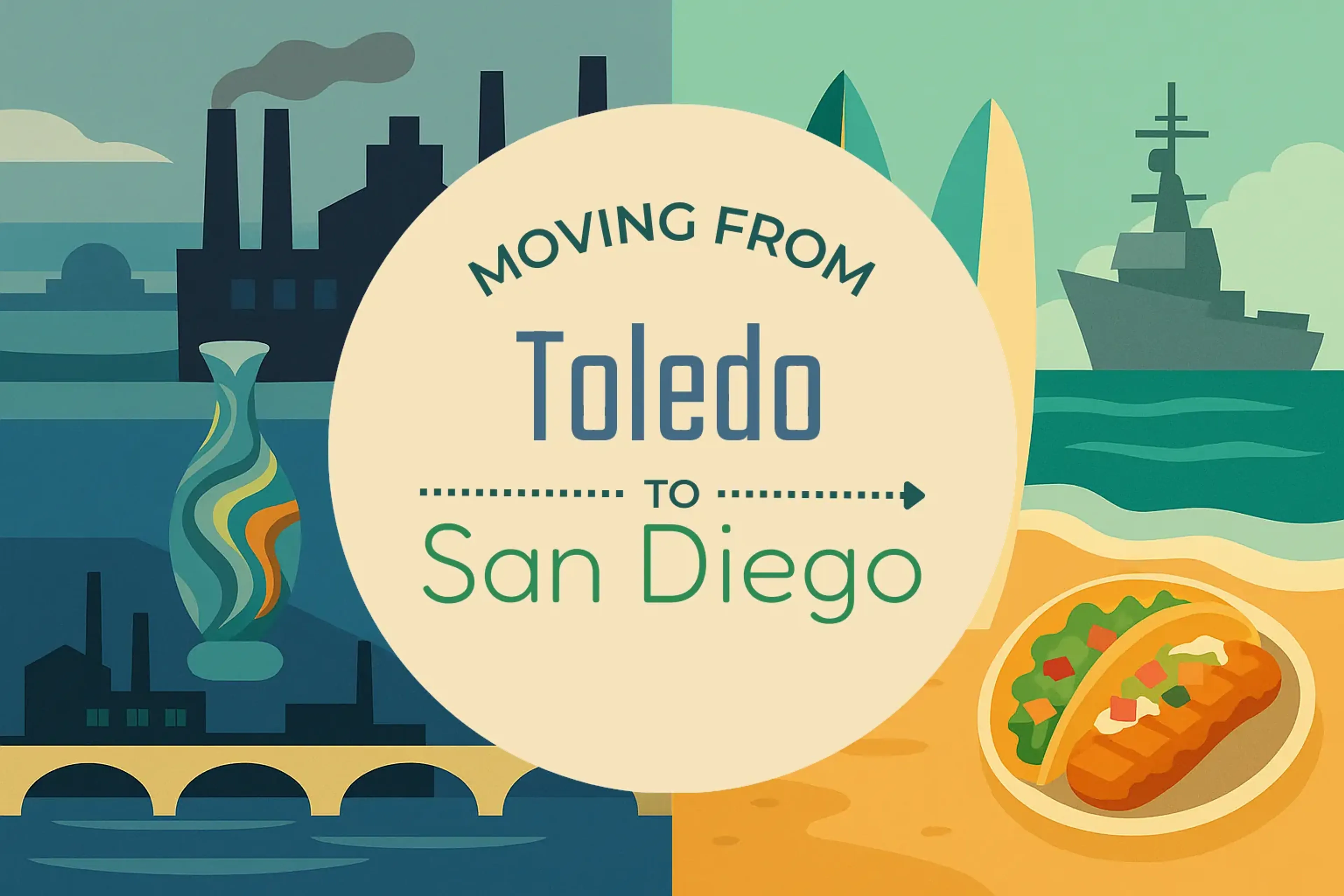 Side-by-side comparison of Toledo to San Diego moving companies