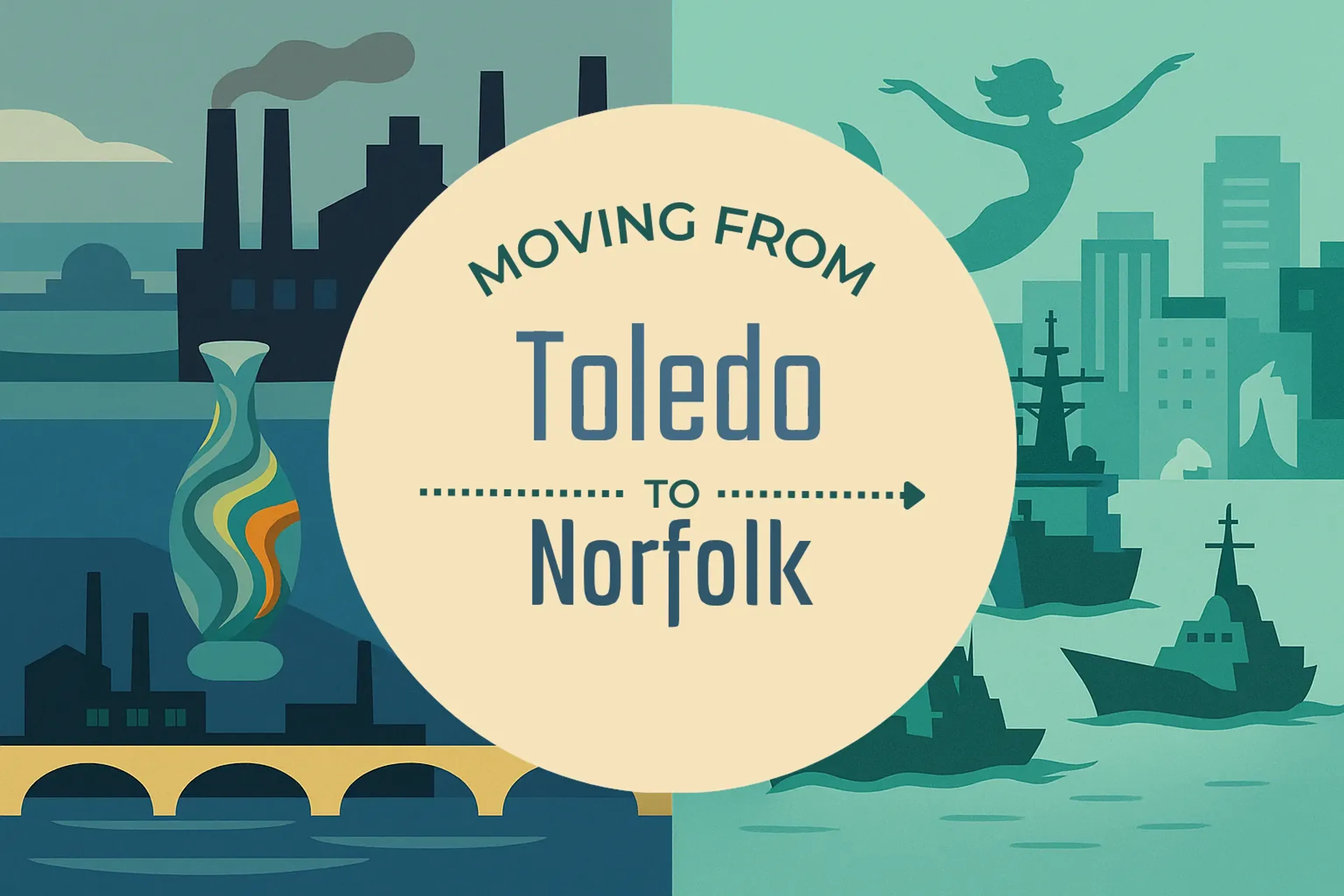Side-by-side comparison of Toledo to Norfolk moving companies