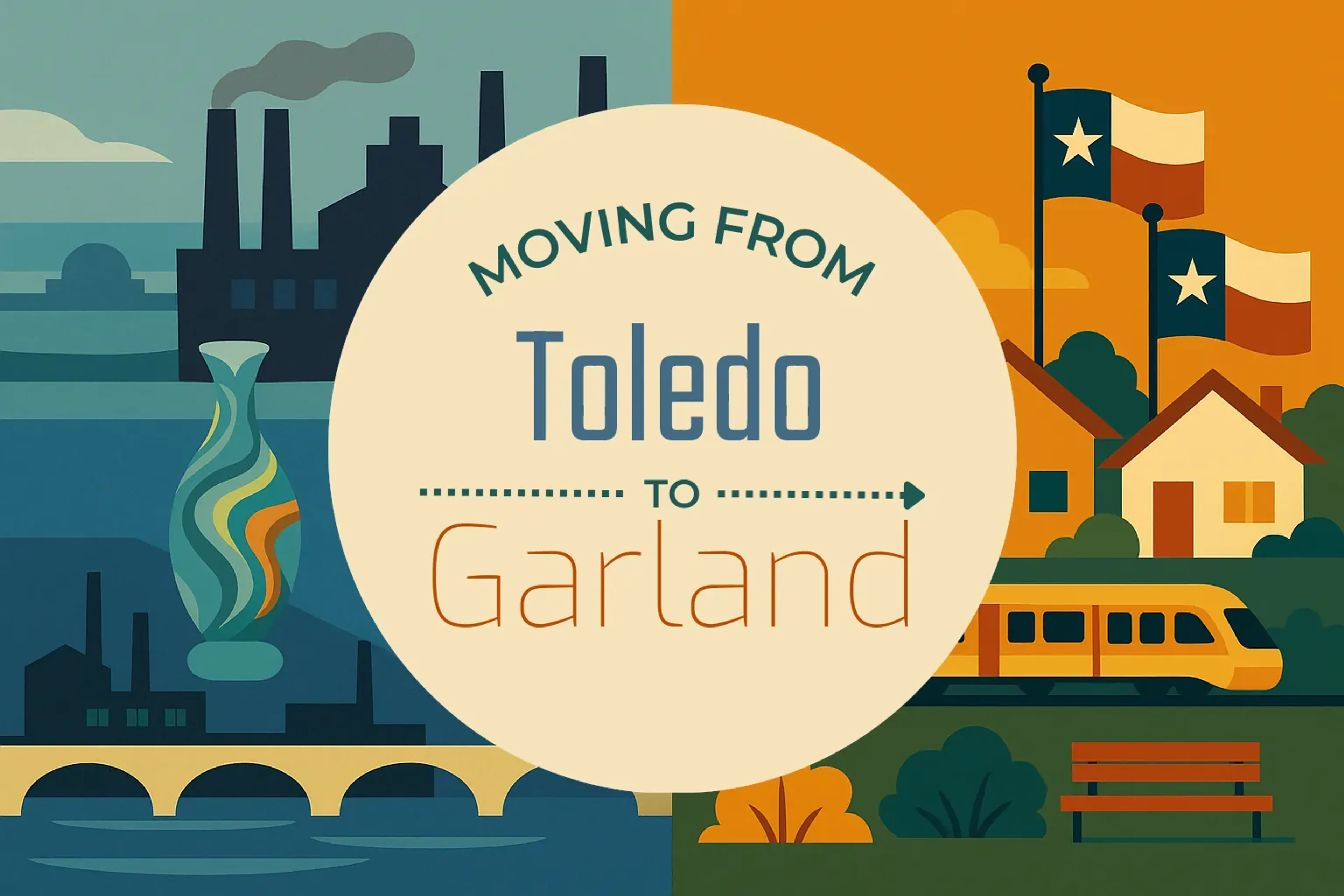 Side-by-side comparison of Toledo to Garland moving companies