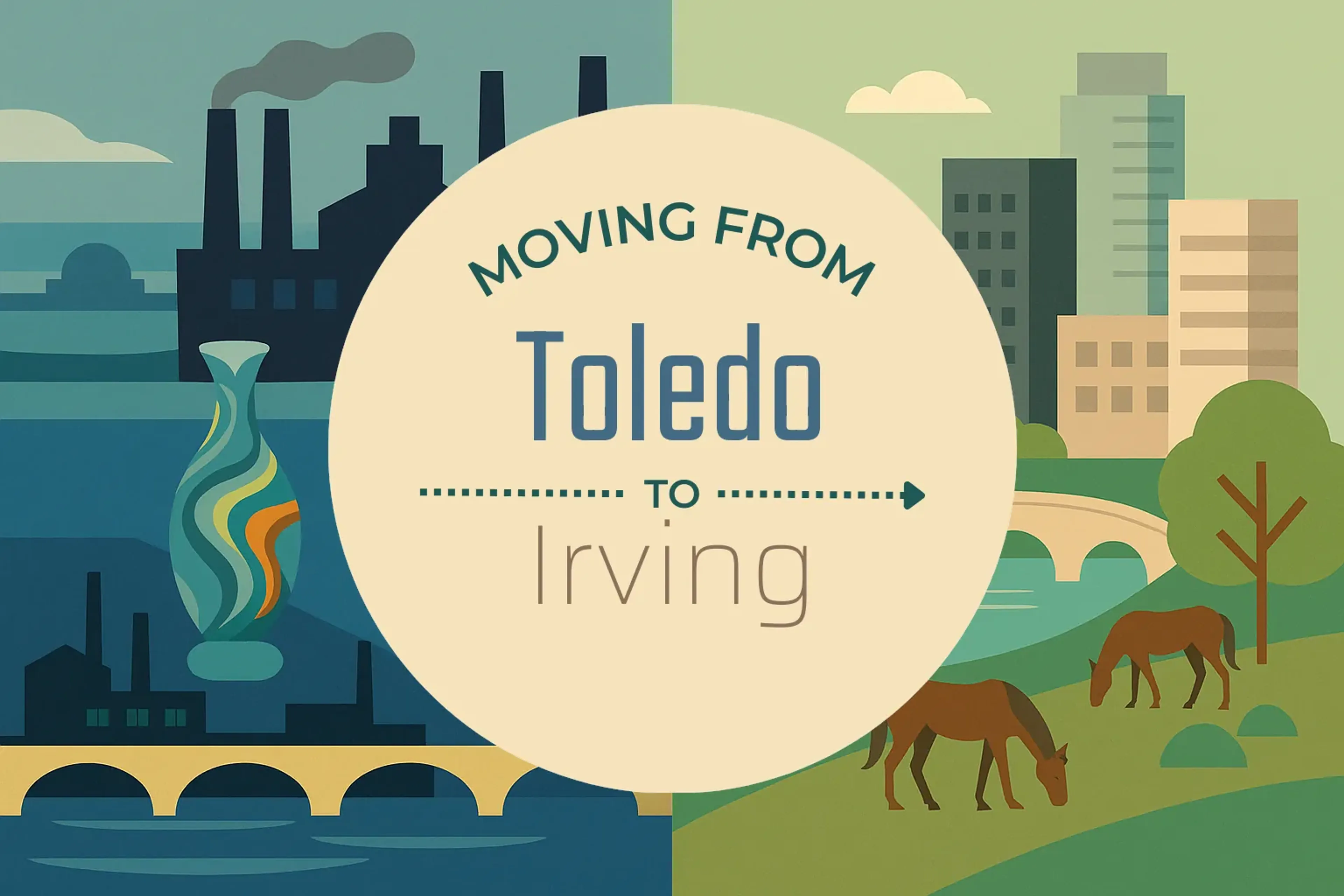 Side-by-side comparison of Toledo to Irving moving companies