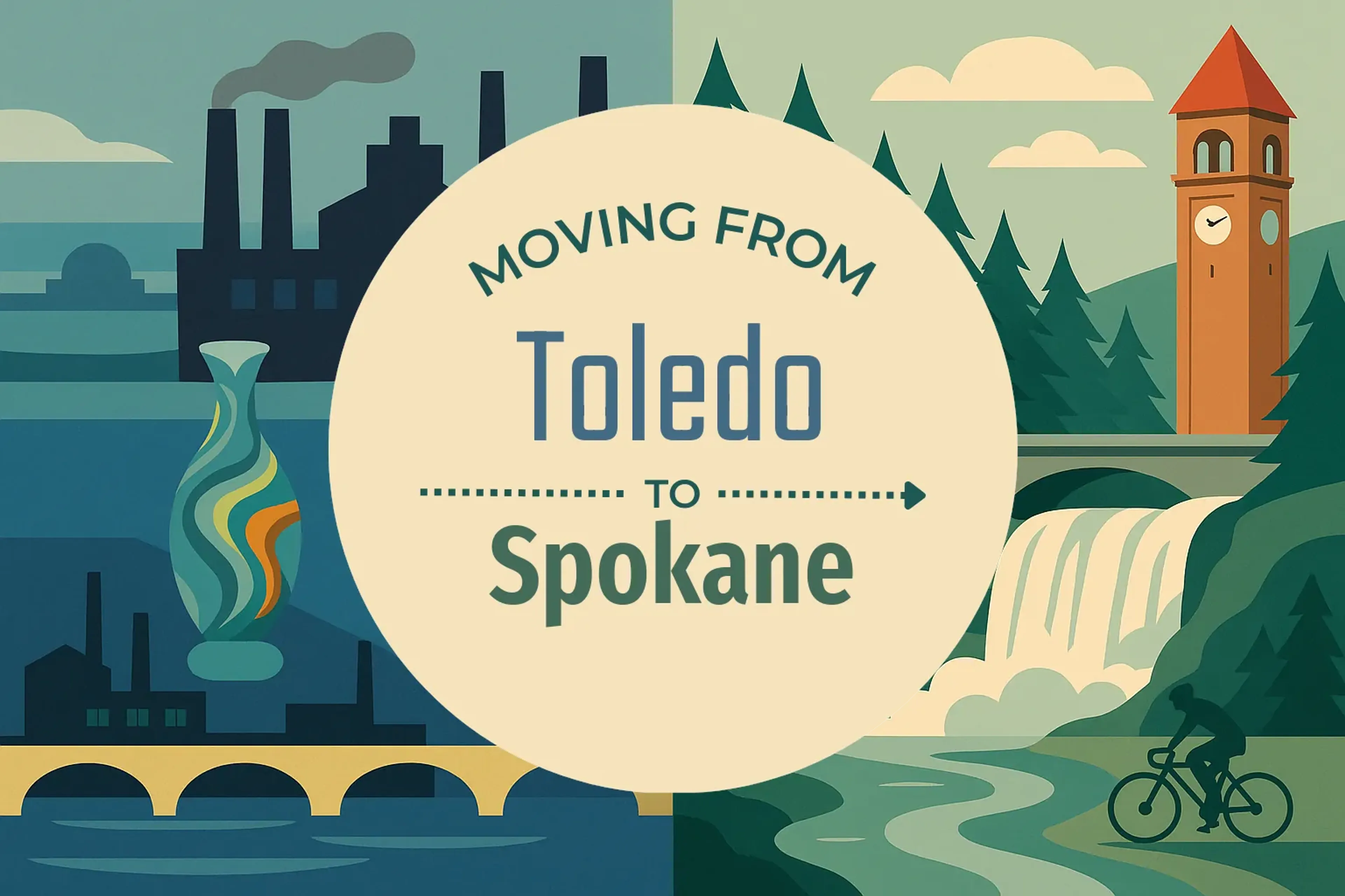Side-by-side comparison of Toledo to Spokane moving companies