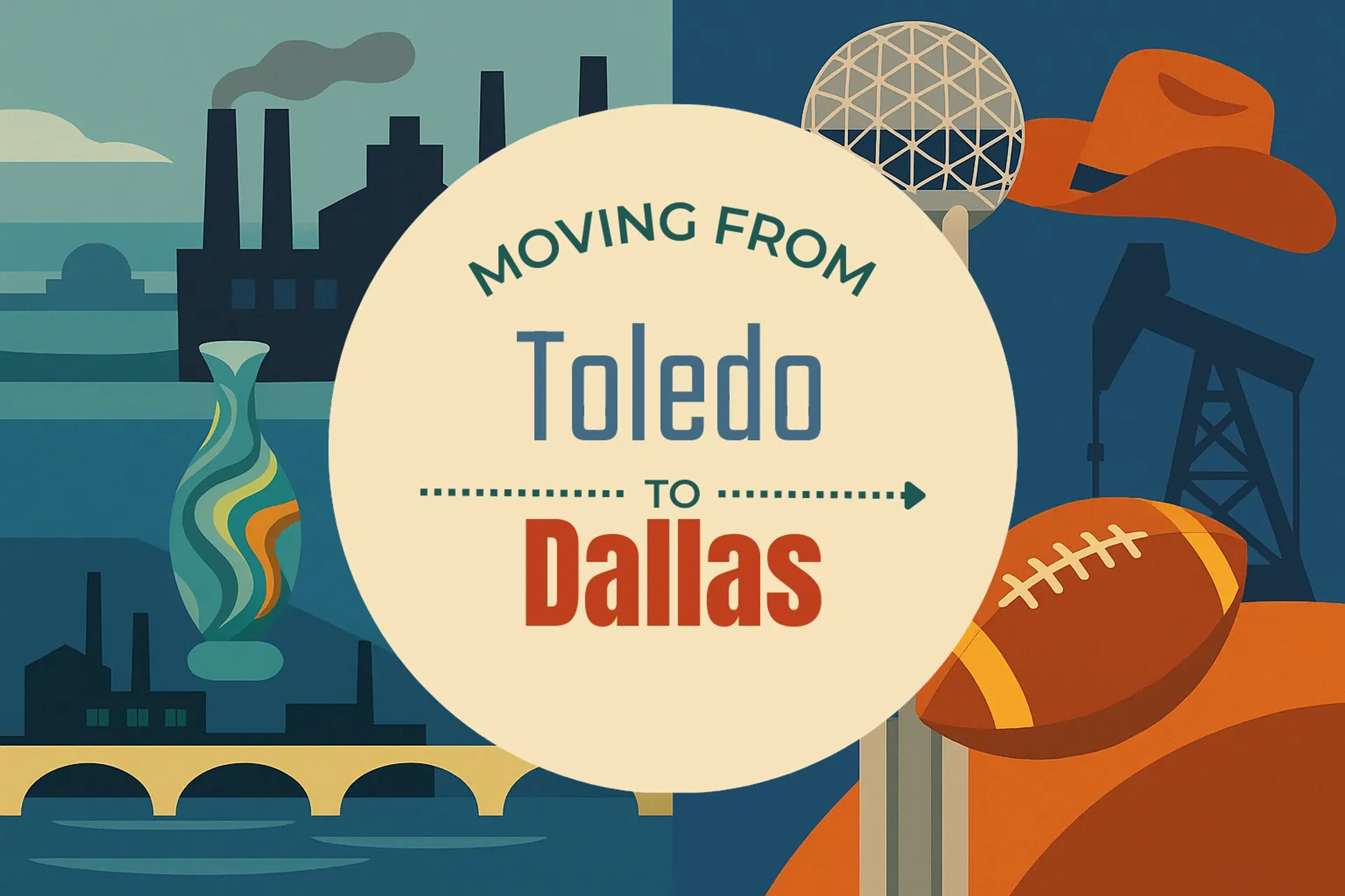 Side-by-side comparison of Toledo to Dallas moving companies