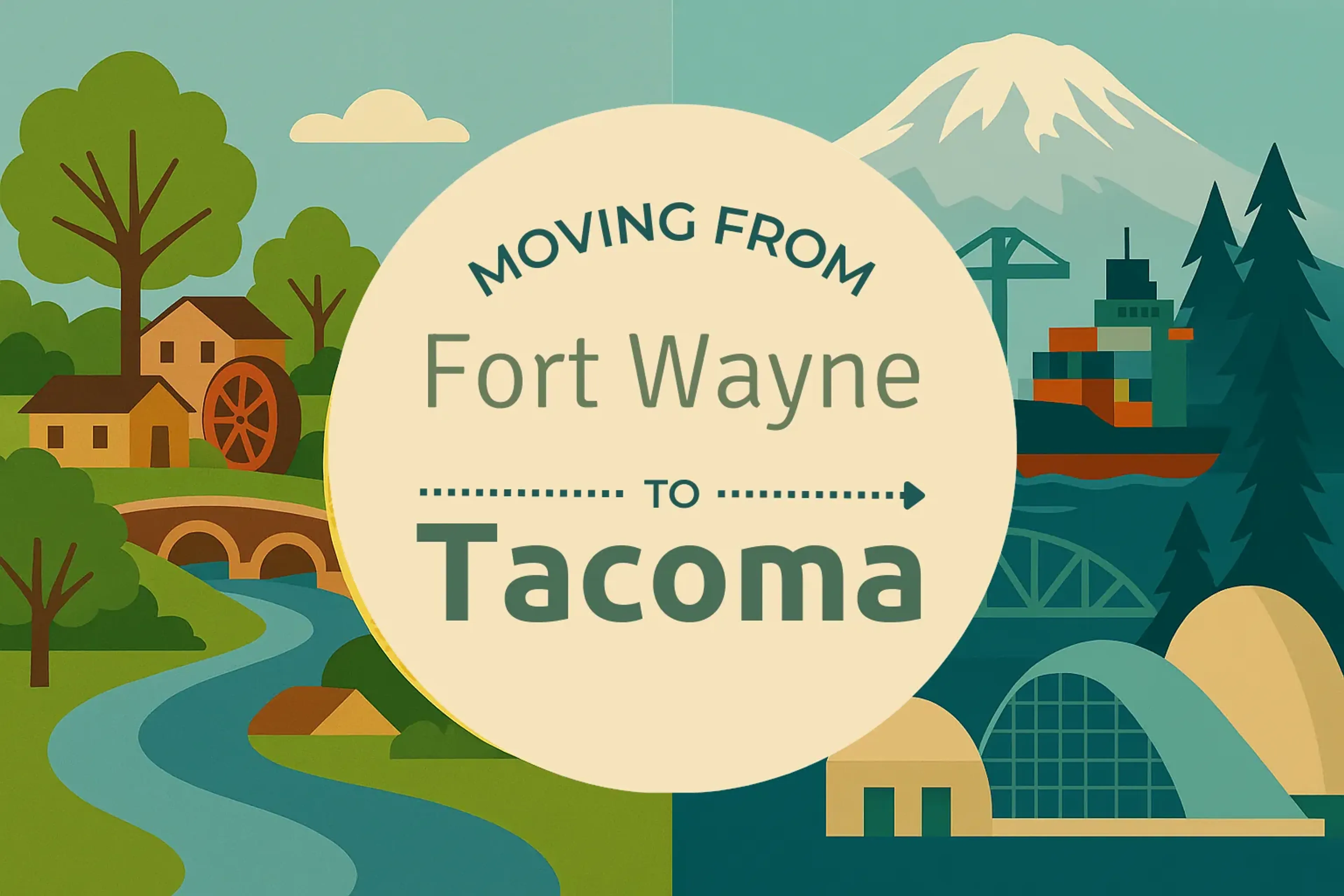 Side-by-side comparison of Fort Wayne to Tacoma moving companies
