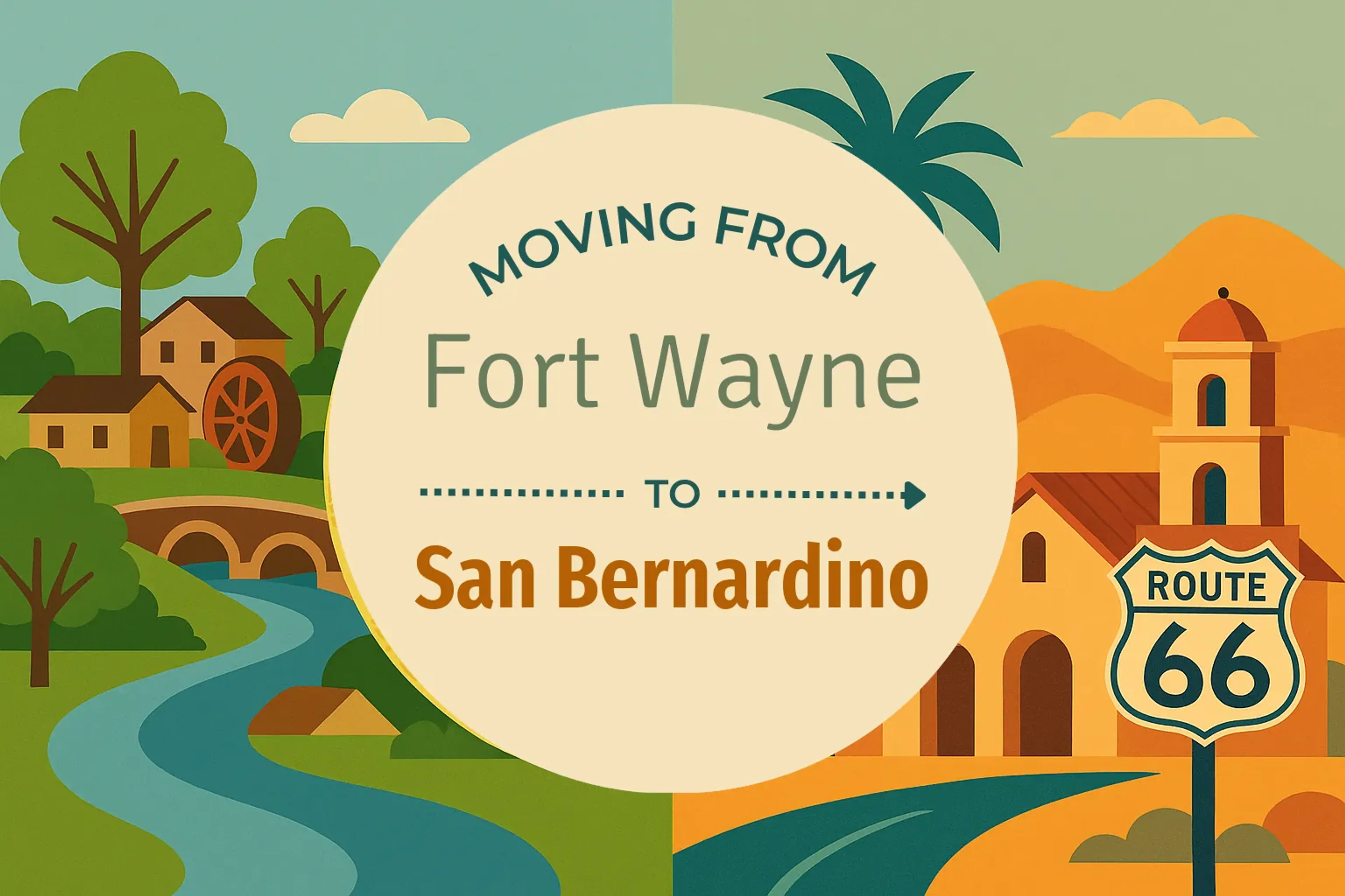 Side-by-side comparison of Fort Wayne to San Bernardino moving companies