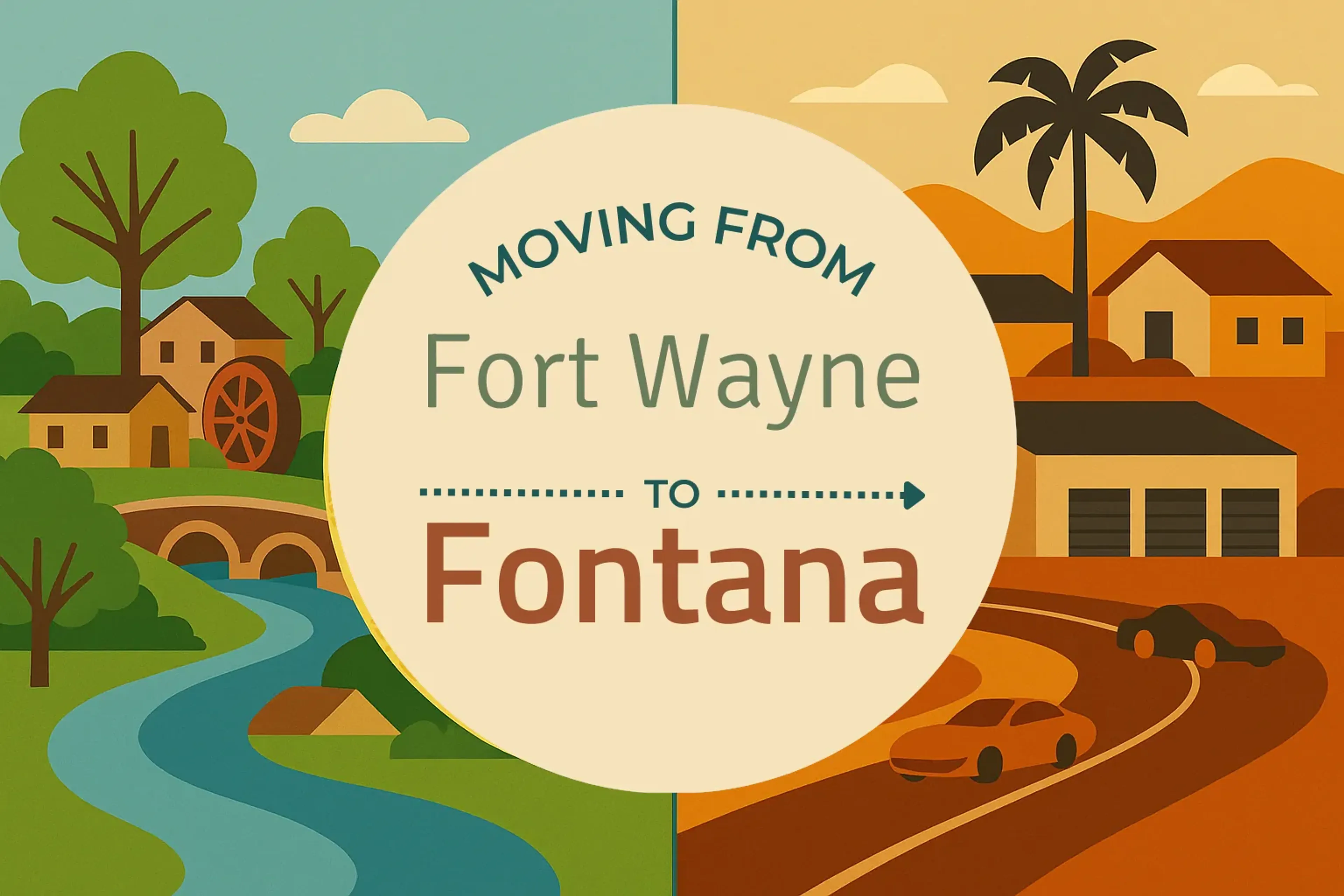 Side-by-side comparison of Fort Wayne to Fontana moving companies