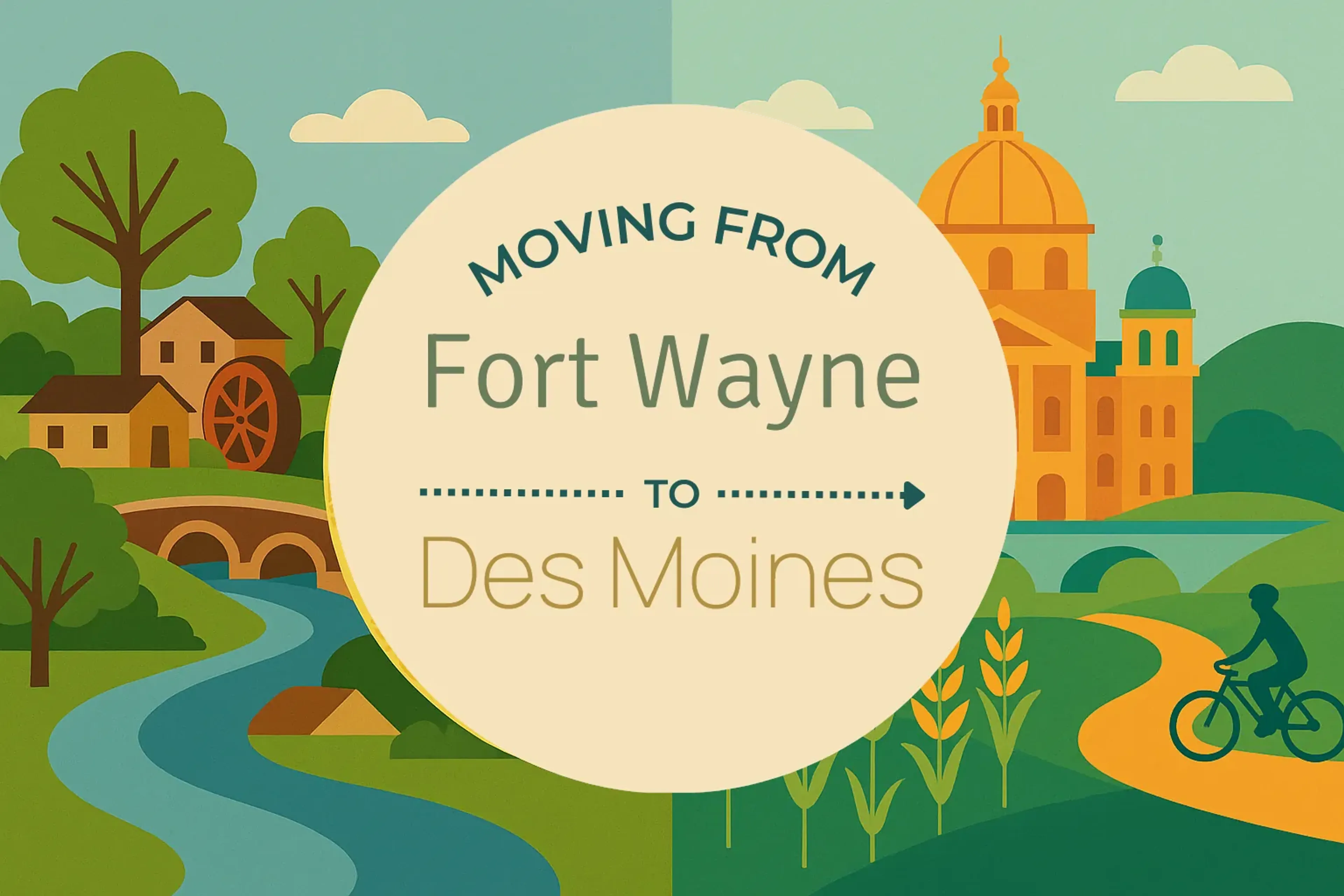 Side-by-side comparison of Fort Wayne to Des Moines moving companies