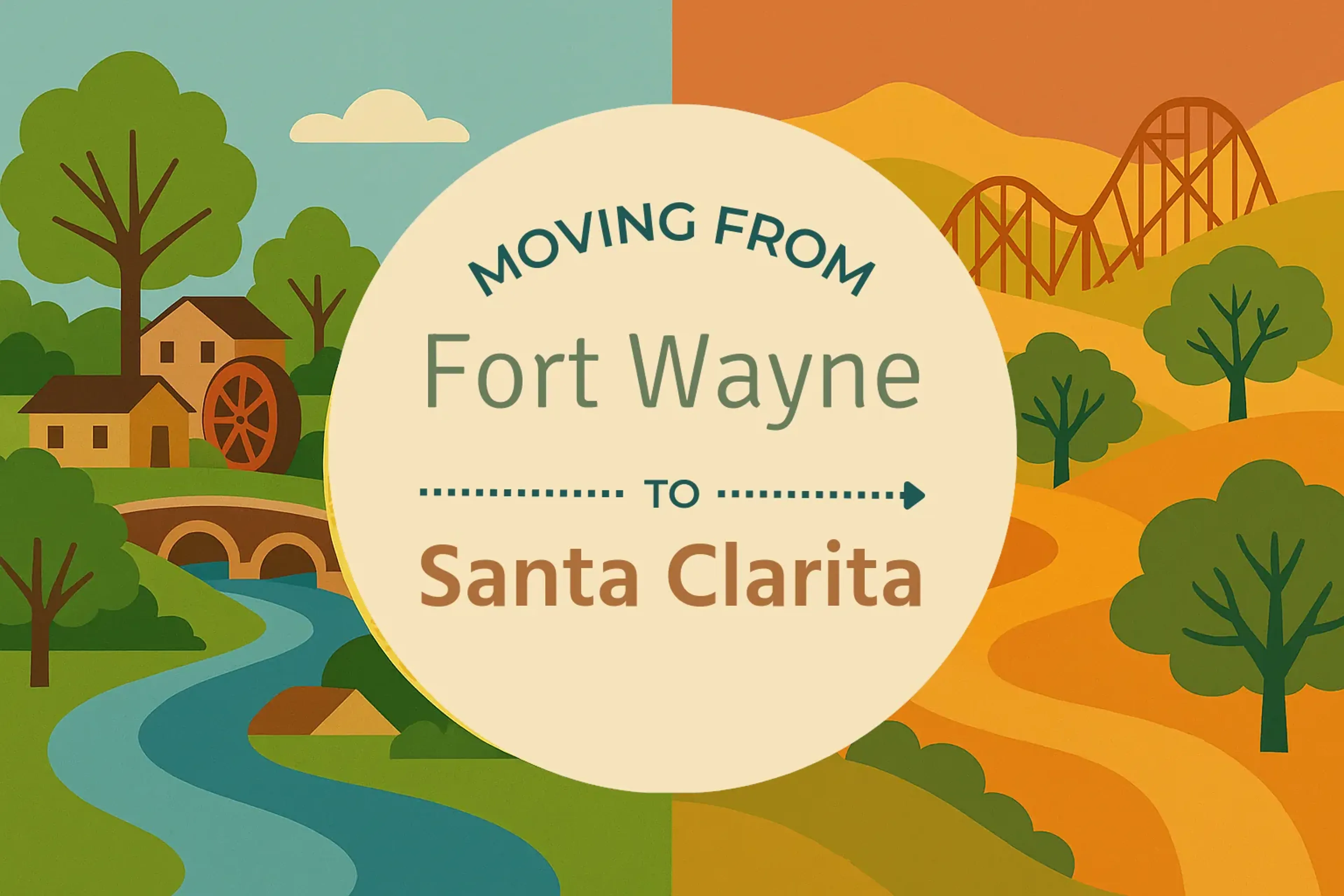 Side-by-side comparison of Fort Wayne to Santa Clarita moving companies