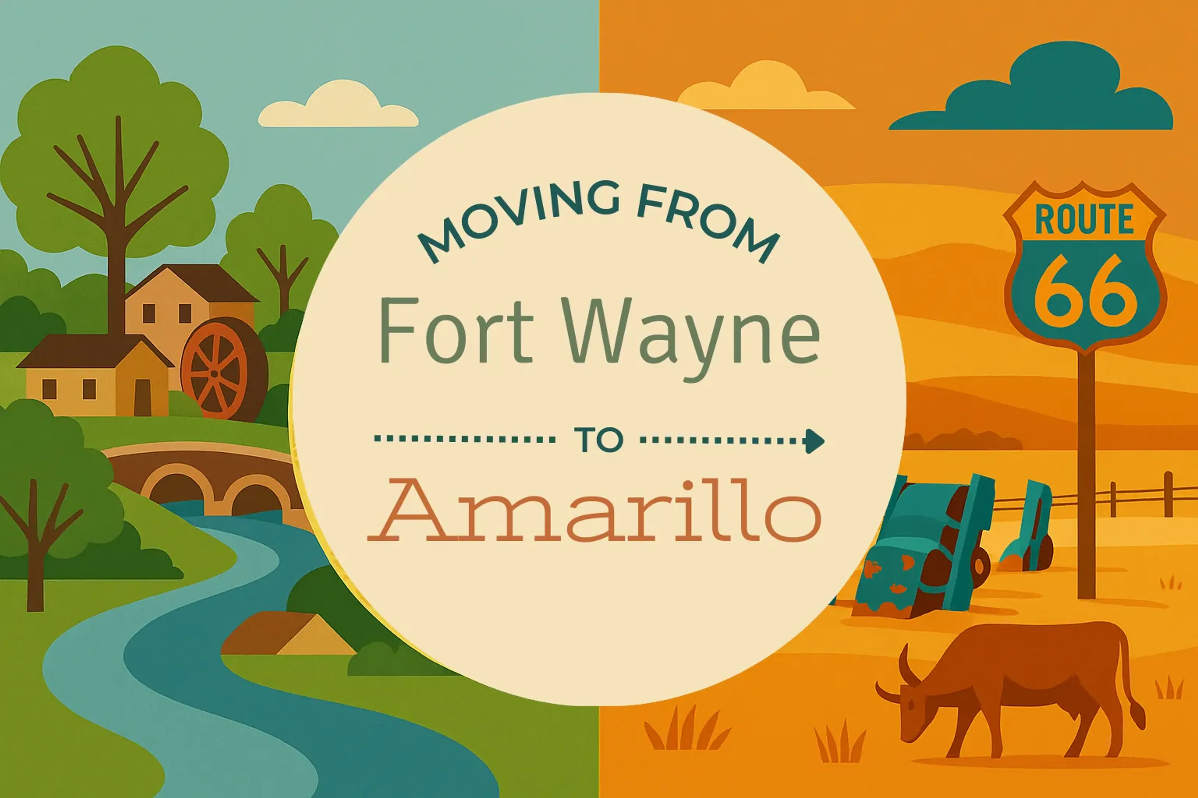 Side-by-side comparison of Fort Wayne to Amarillo moving companies