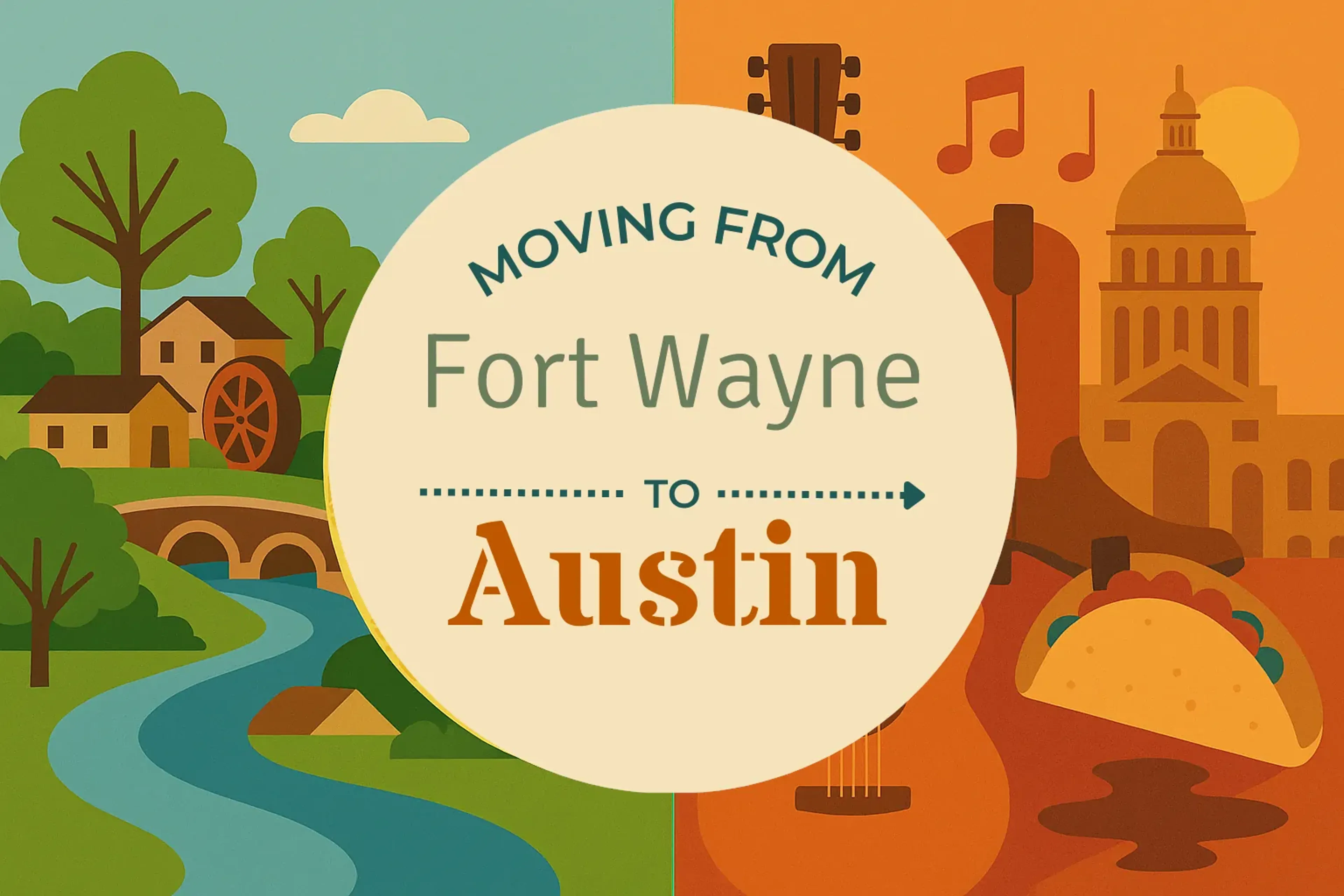 Side-by-side comparison of Fort Wayne to Austin moving companies