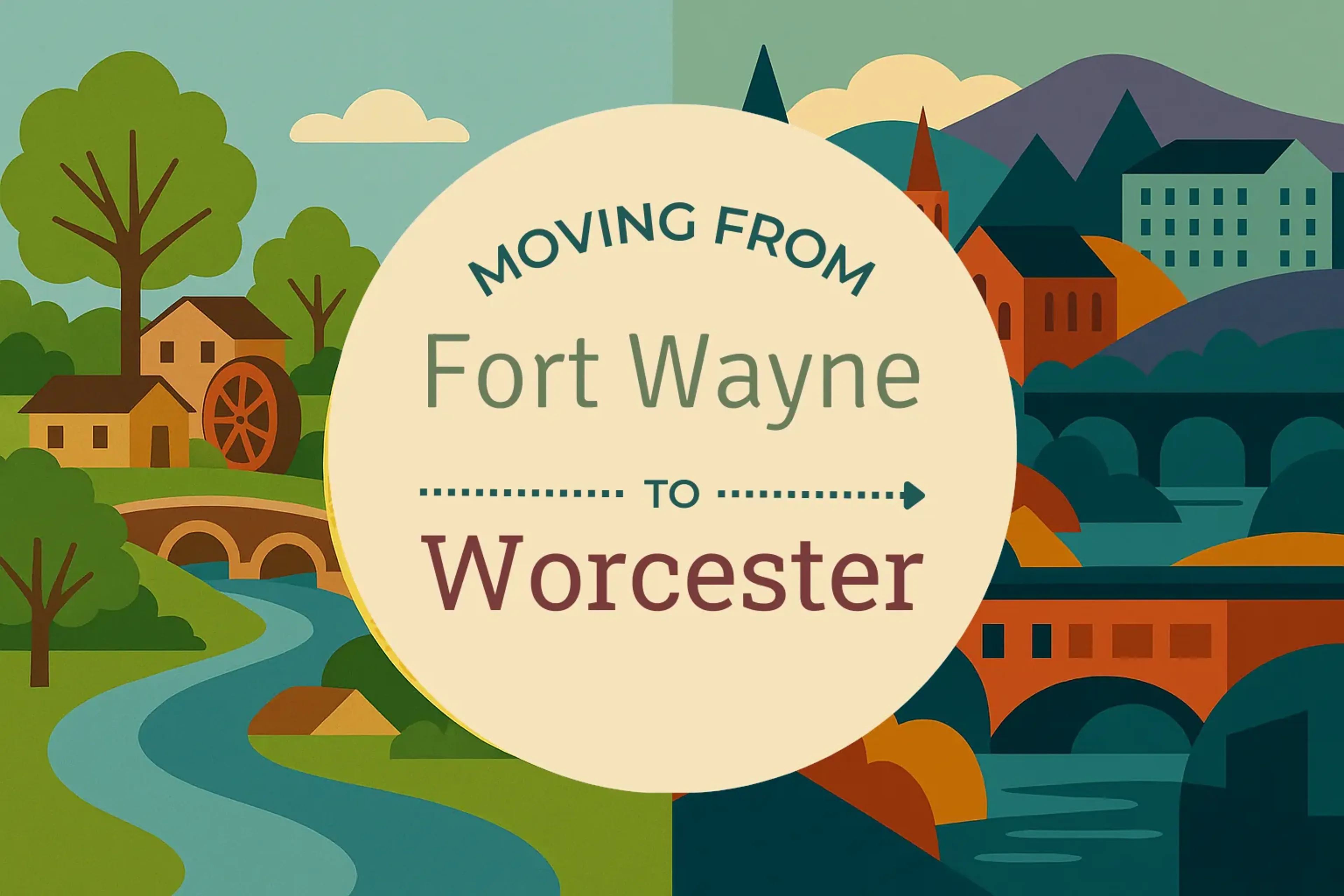 Side-by-side comparison of Fort Wayne to Worcester moving companies