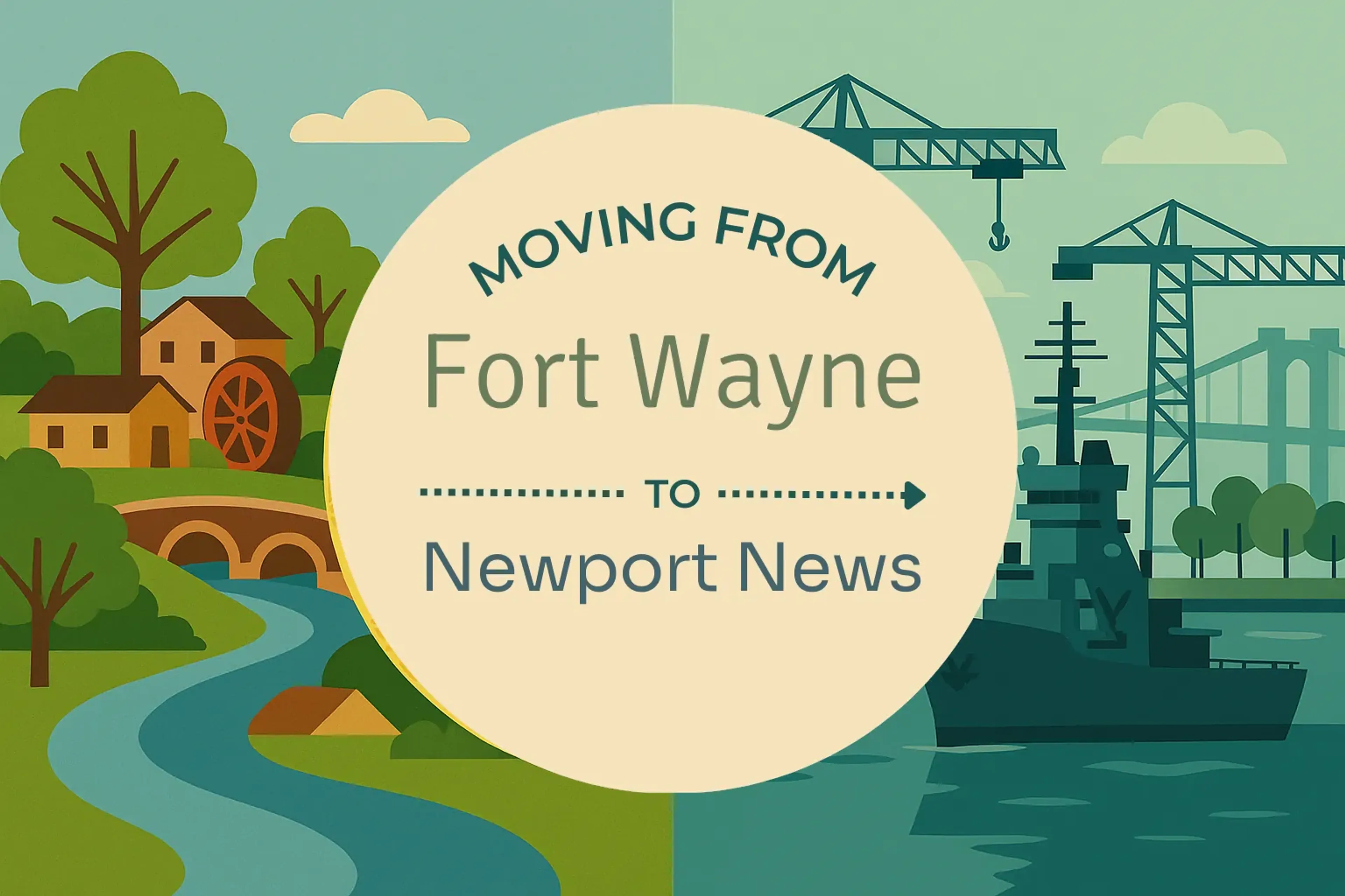 Side-by-side comparison of Fort Wayne to Newport News moving companies