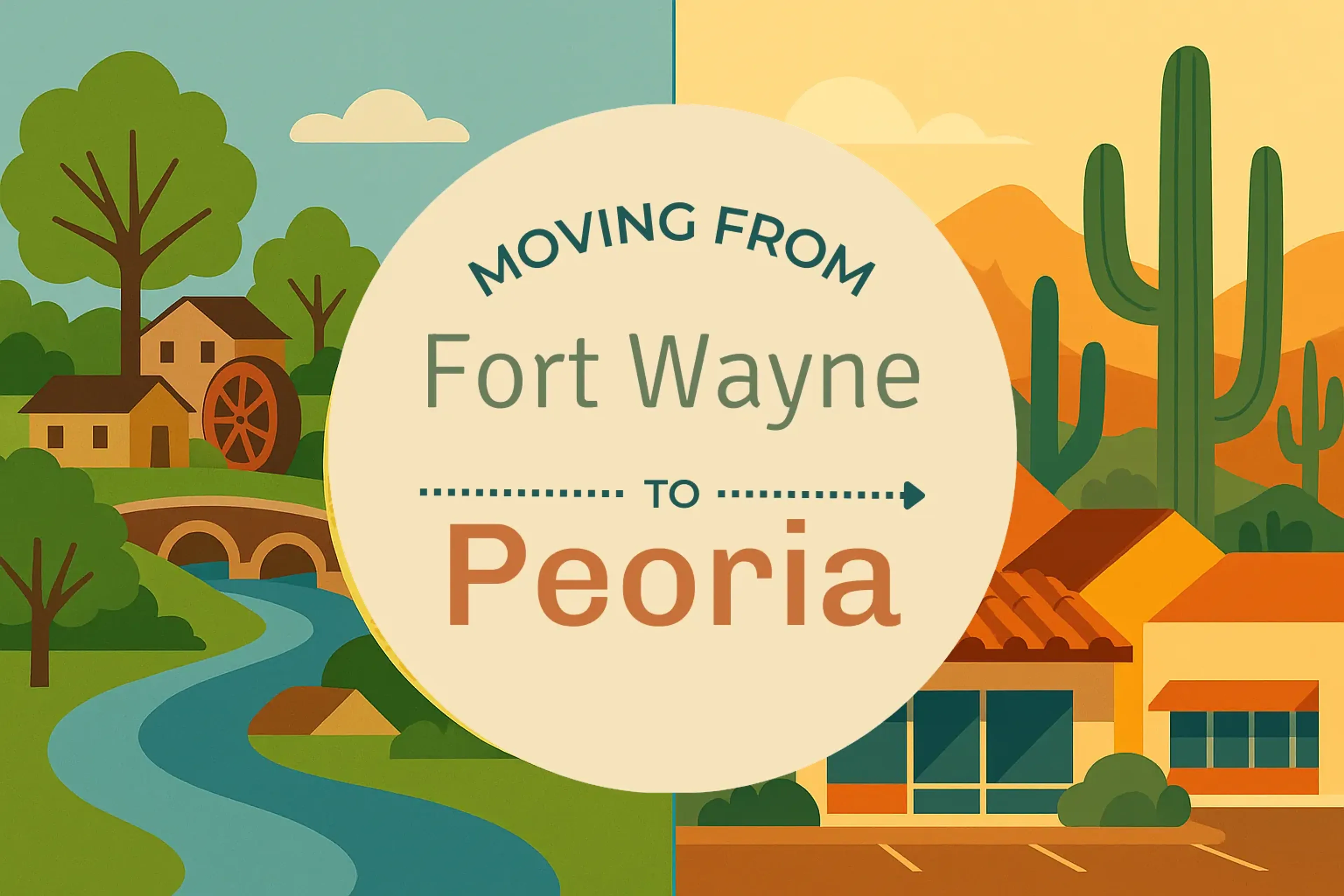 Side-by-side comparison of Fort Wayne to Peoria moving companies