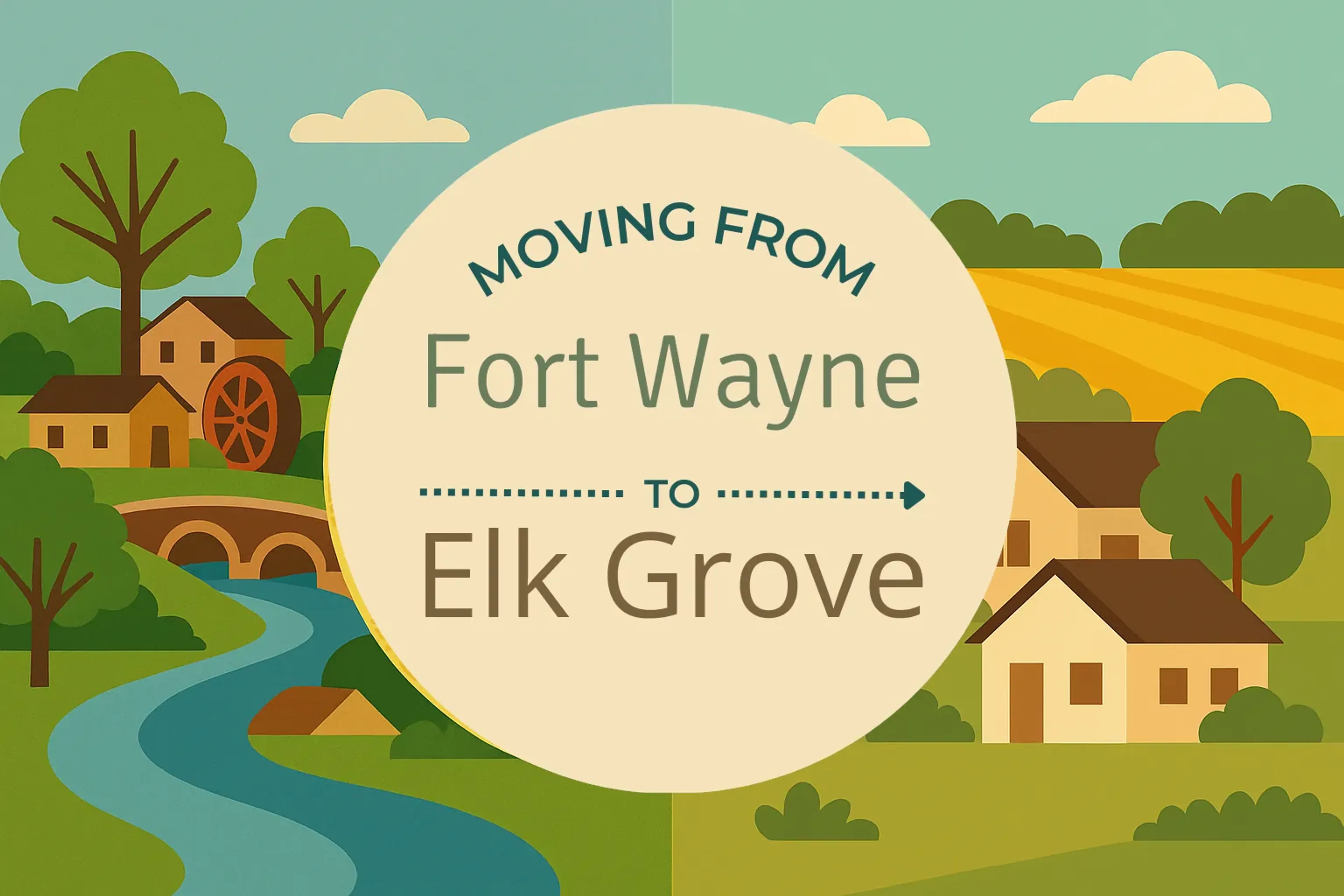 Side-by-side comparison of Fort Wayne to Elk Grove moving companies