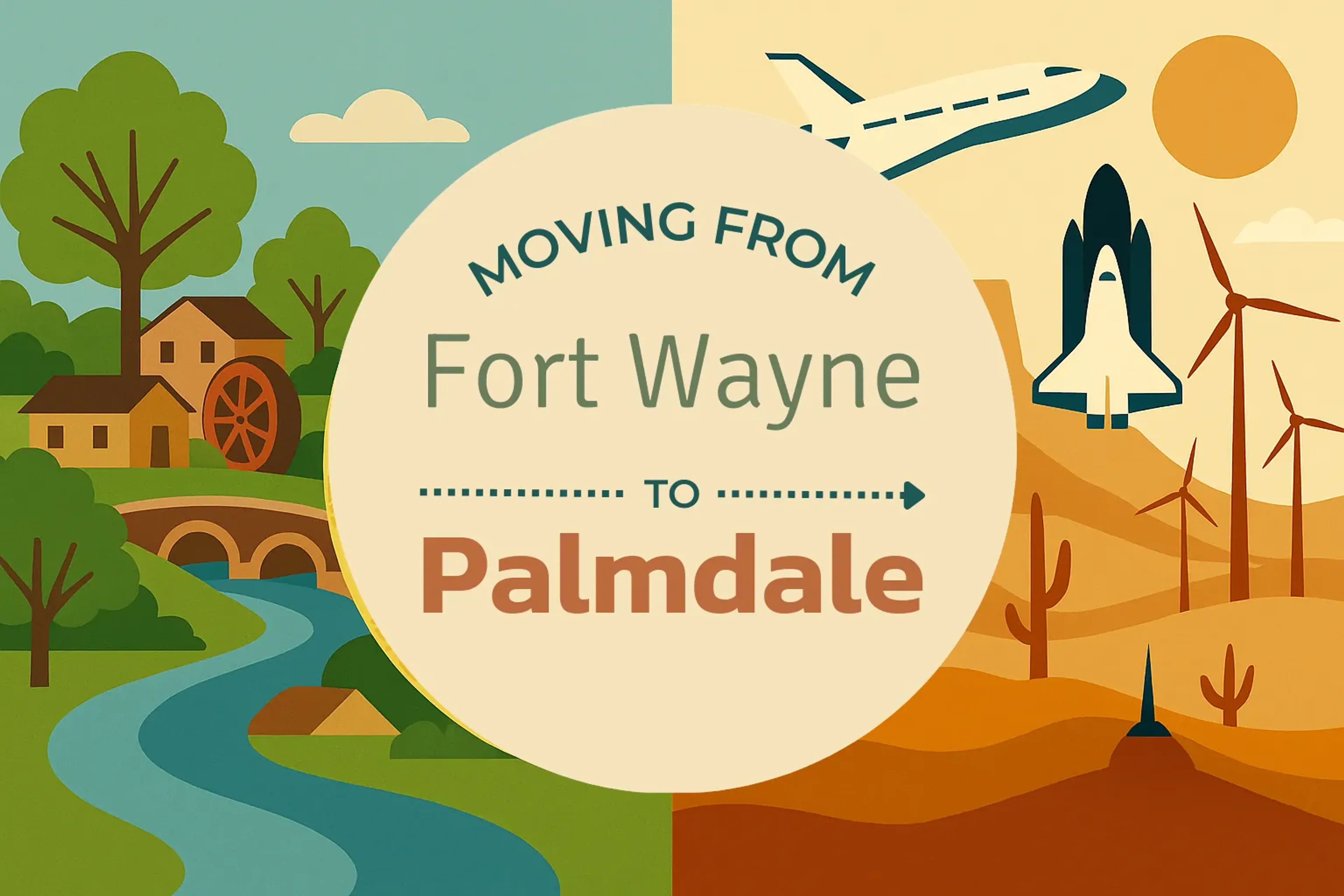 Side-by-side comparison of Fort Wayne to Palmdale moving companies