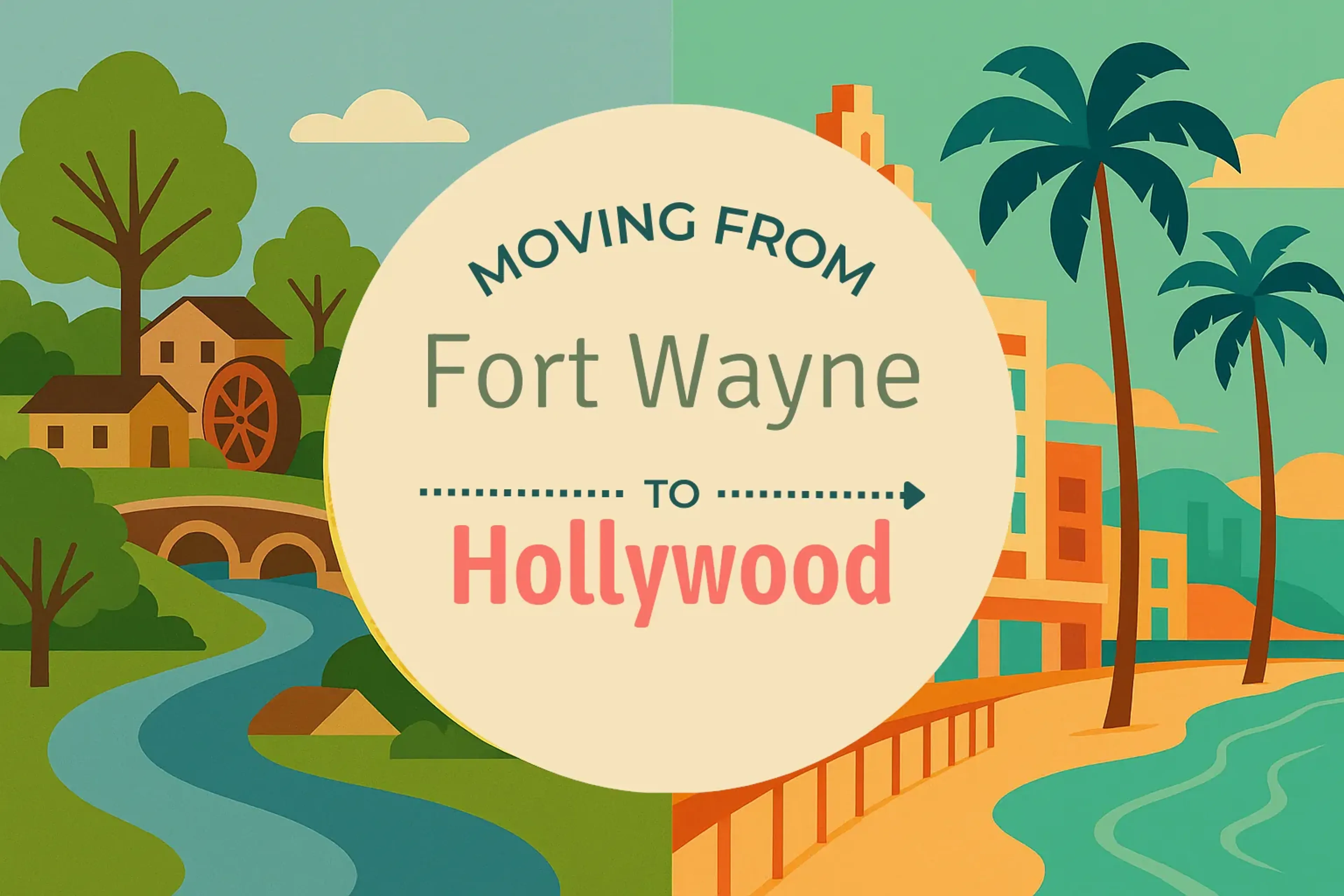 Side-by-side comparison of Fort Wayne to Hollywood moving companies