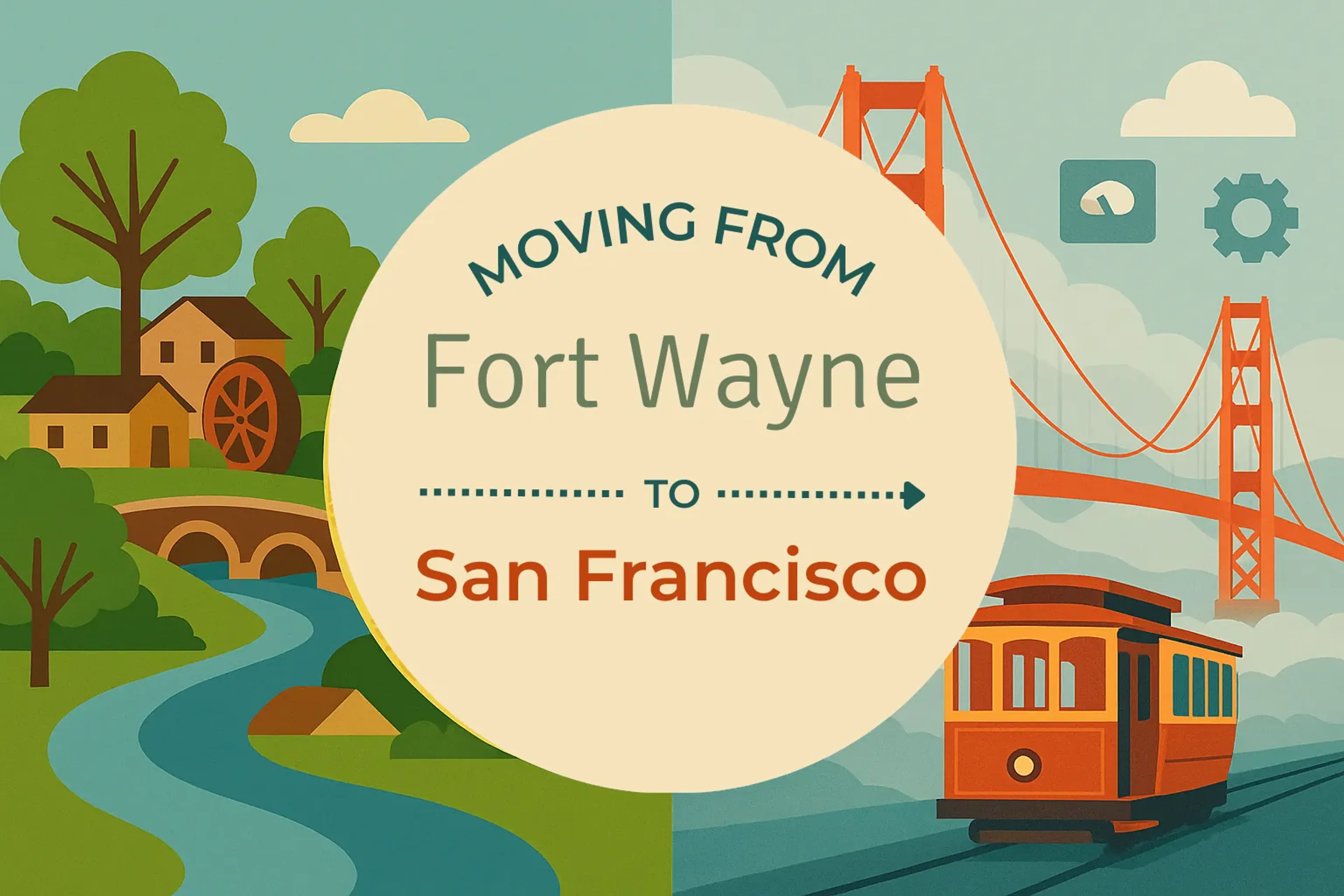 Side-by-side comparison of Fort Wayne to San Francisco moving companies
